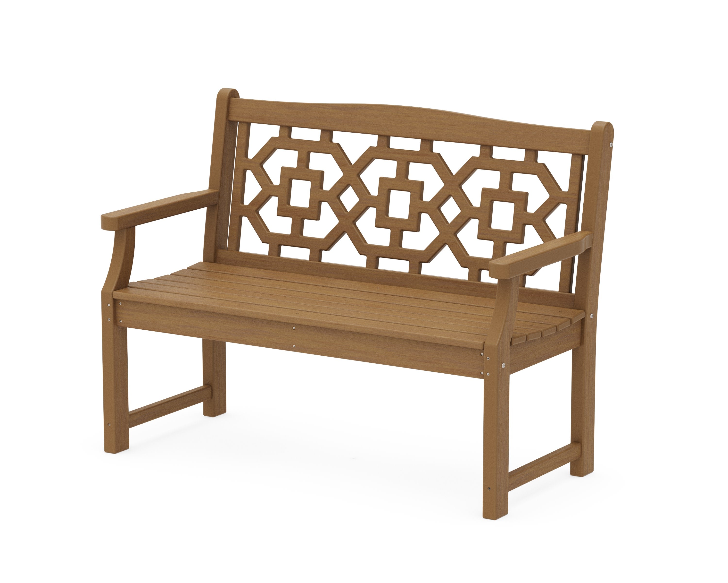 Chinoiserie 48" Garden Bench in Natural