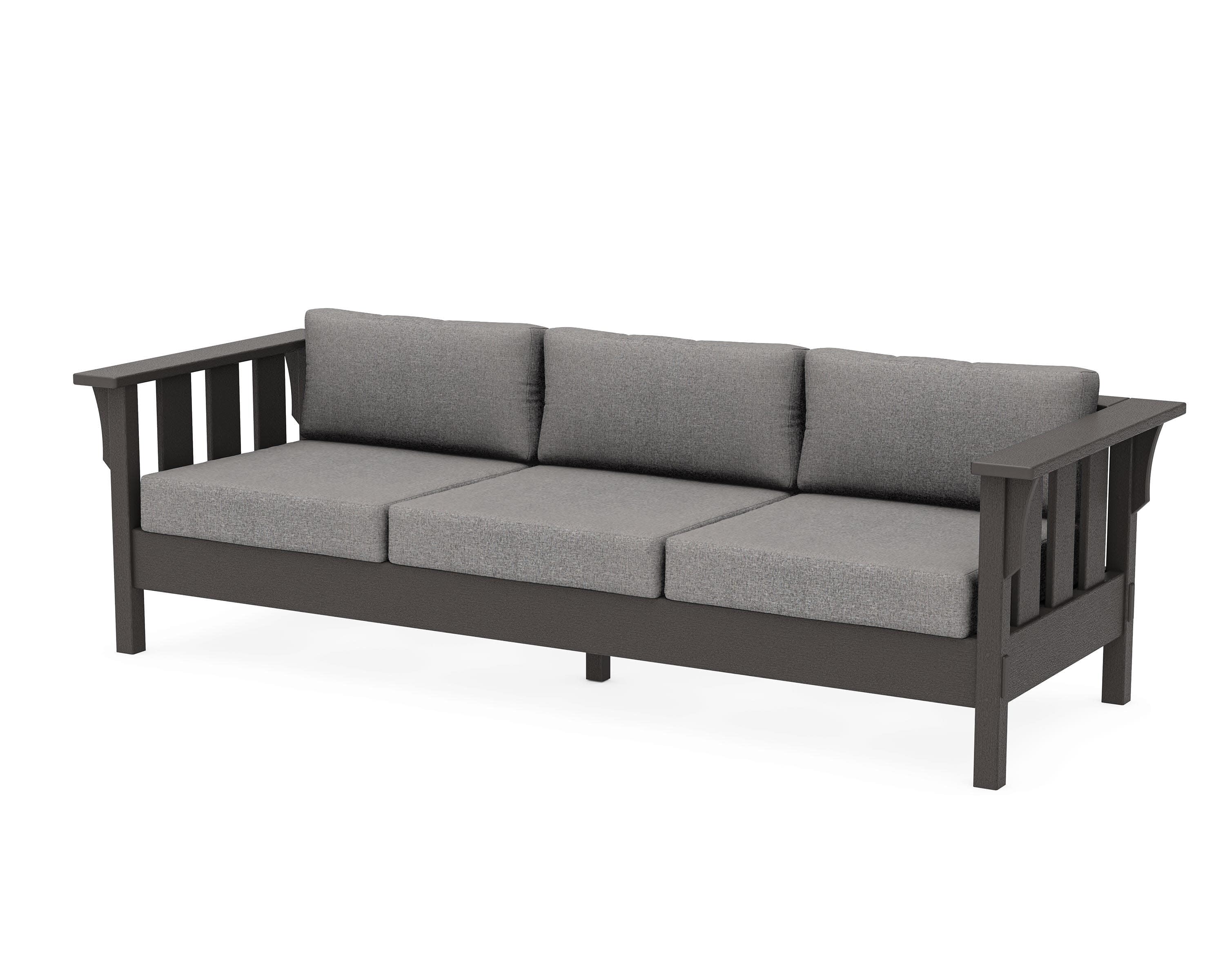 Acadia Deep Seating Sofa in Vintage Coffee / Grey Mist