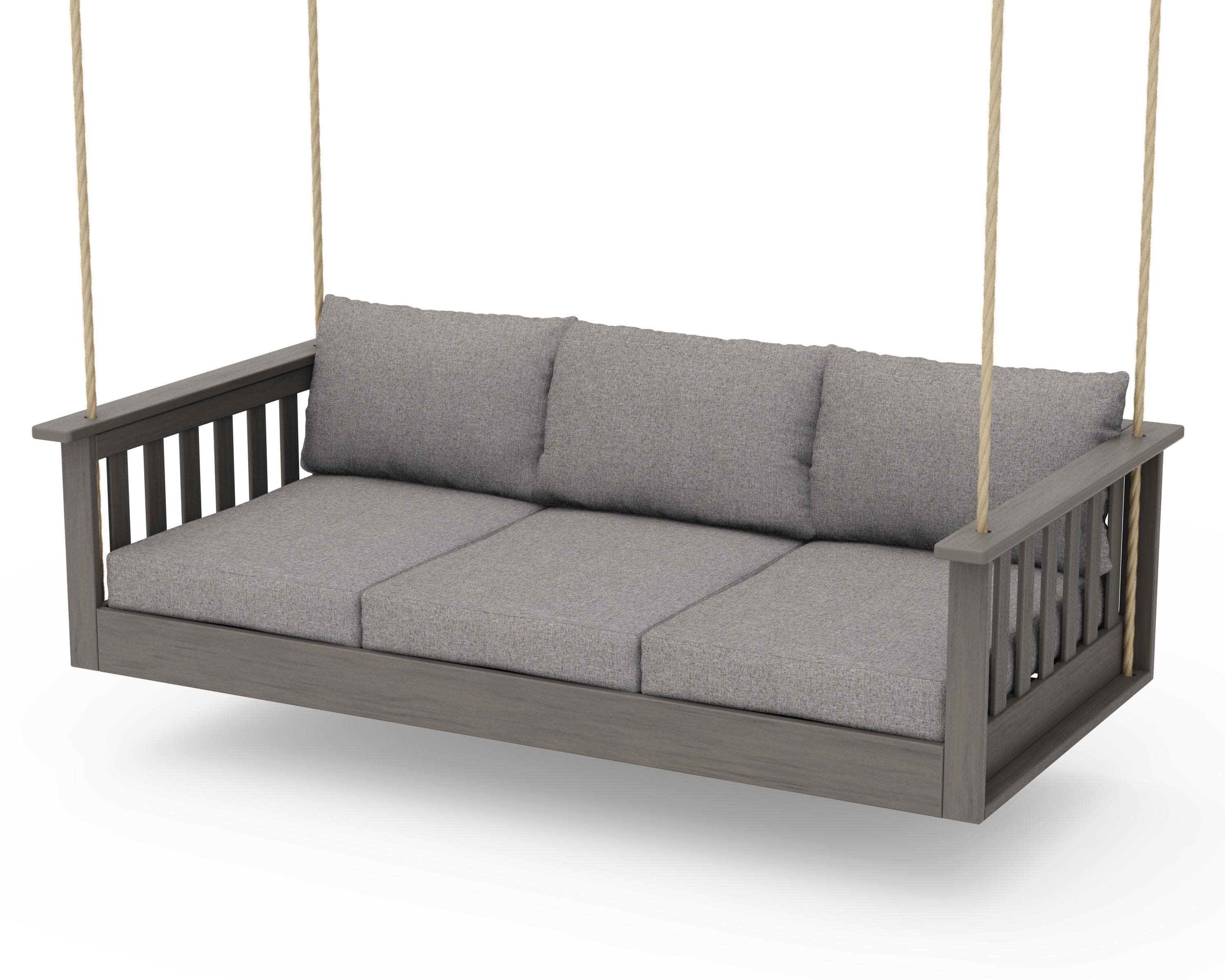 Vineyard Daybed Swing in Driftwood / Grey Mist