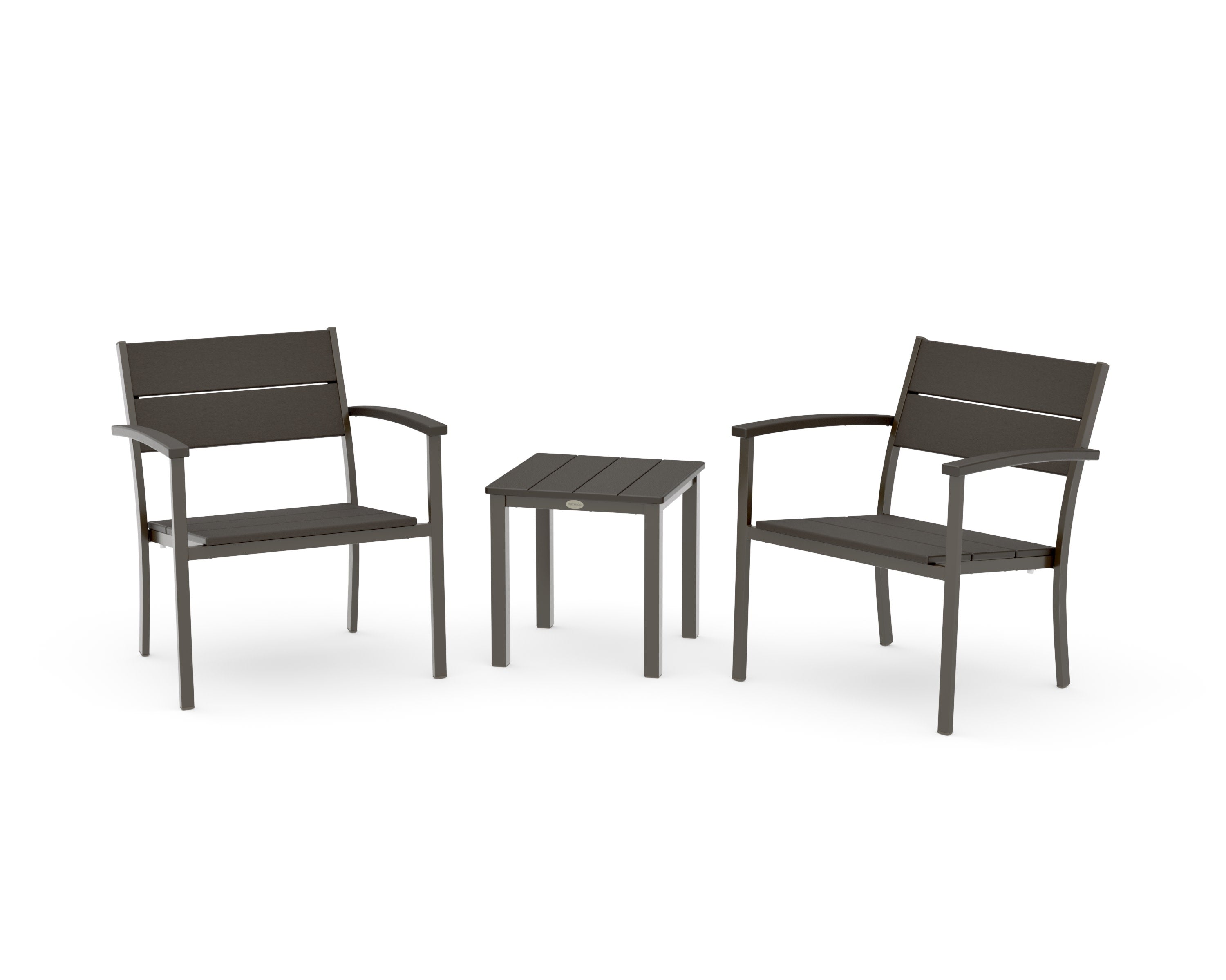 Main Street 3-Piece Lounge Chair Set in Bronze / Vintage Coffee
