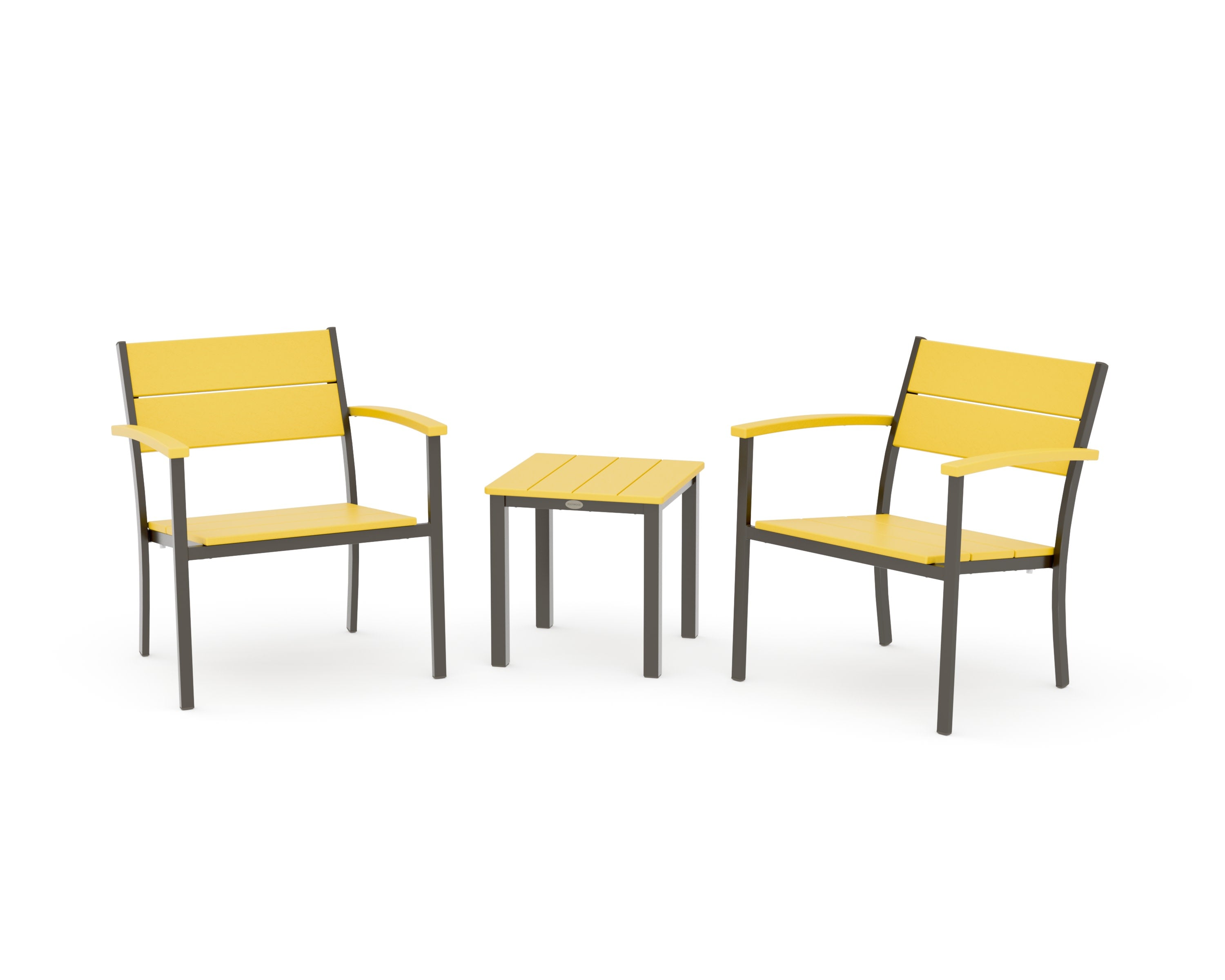 Main Street 3-Piece Lounge Chair Set in Bronze / Lemon