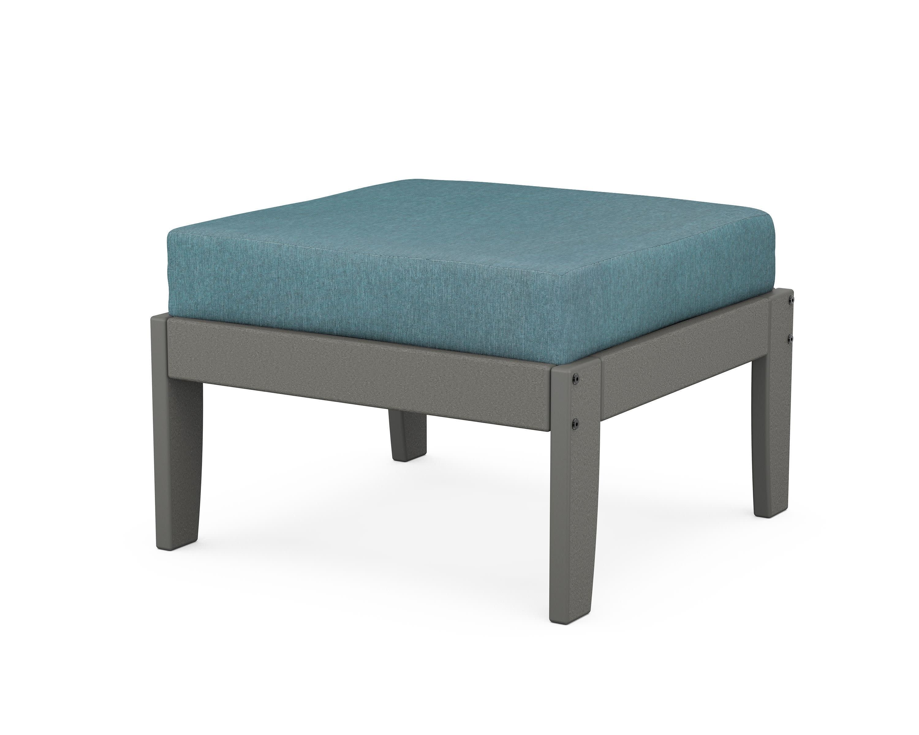 Modular Ottoman - Classic in Slate Grey / Ocean Teal
