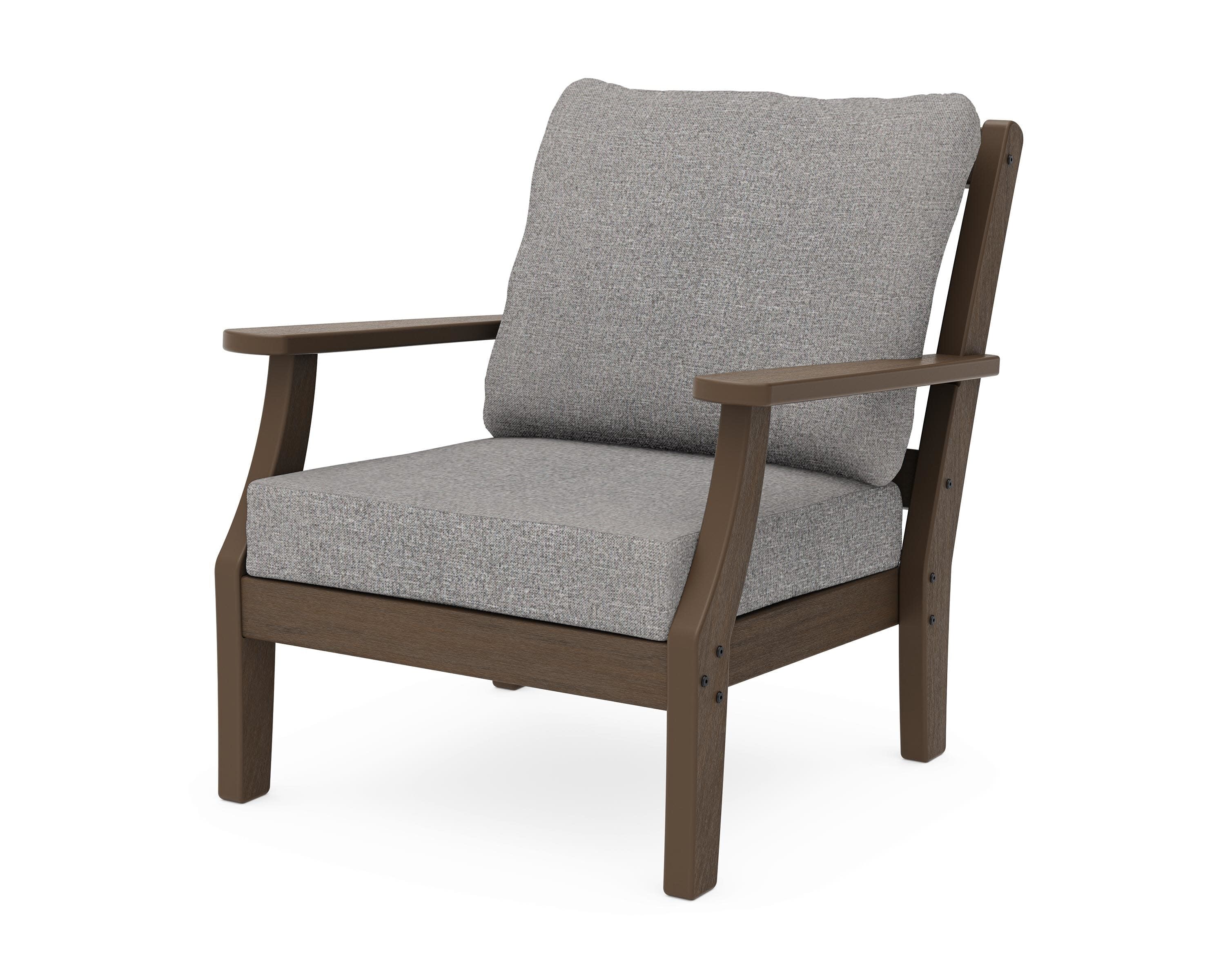 Chinoiserie Deep Seating Chair in Kona / Grey Mist