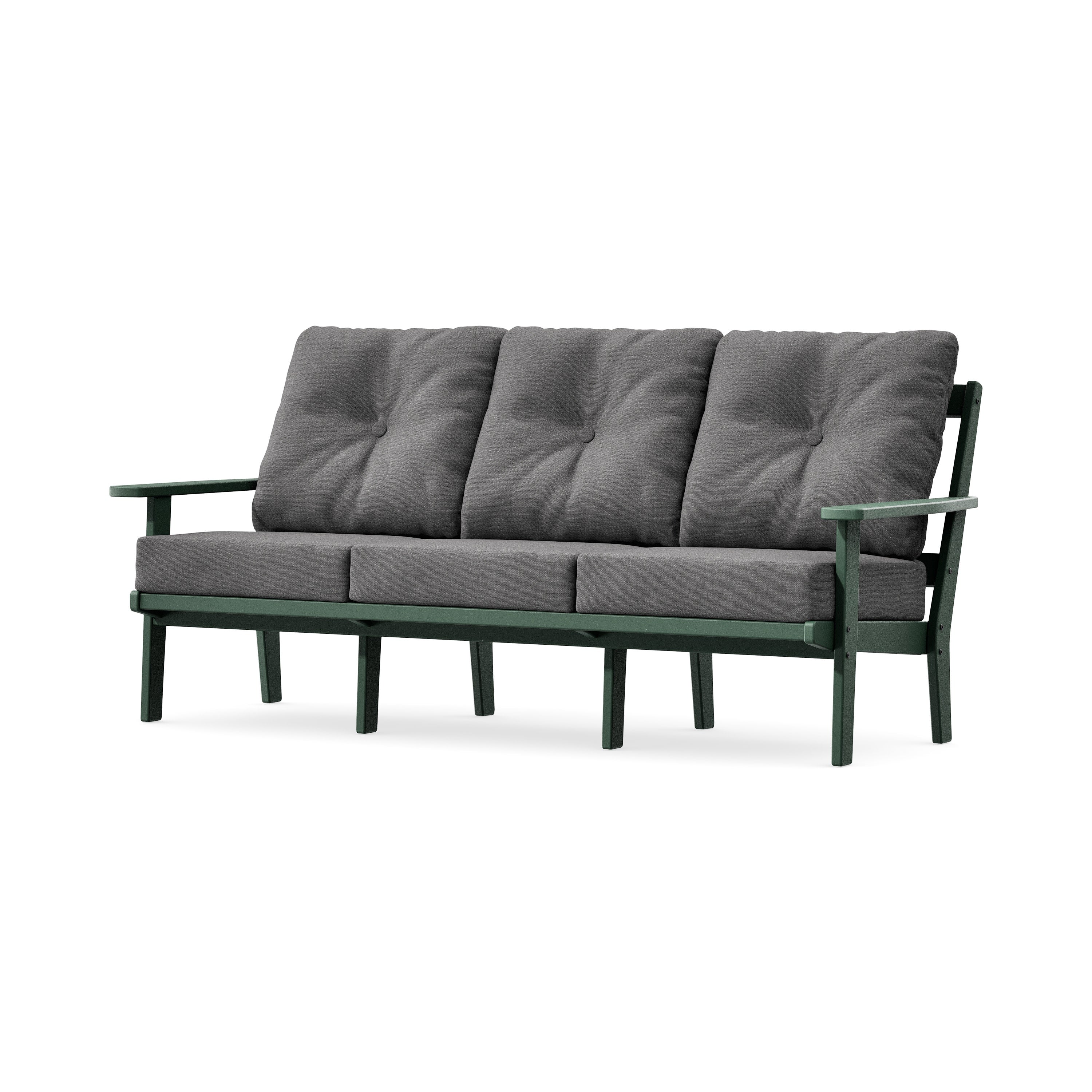 Oxford Deep Seating Sofa in Green / Ash Charcoal