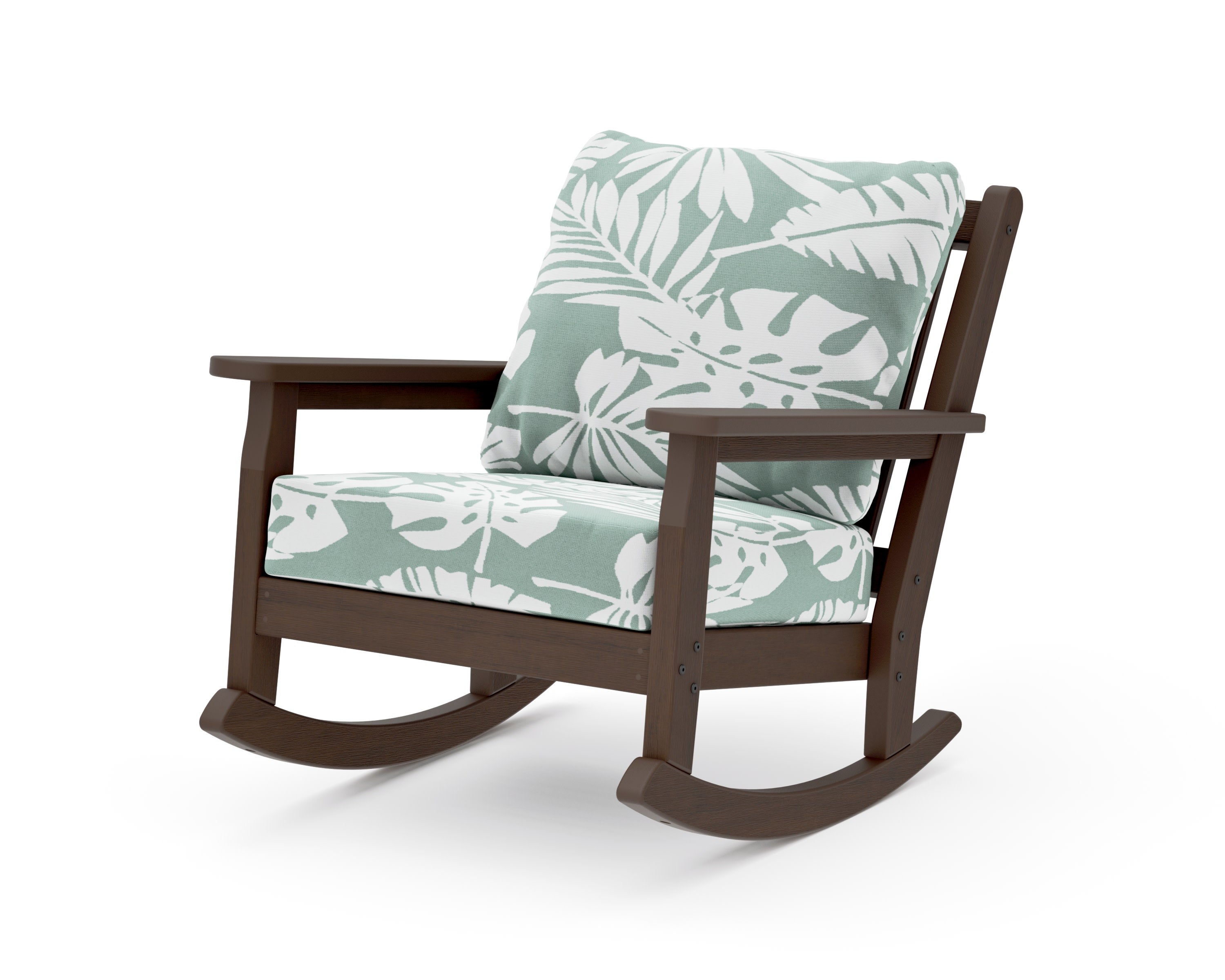 Chippendale Deep Seating Rocking Chair in Kona / Leaf Glacier Spa