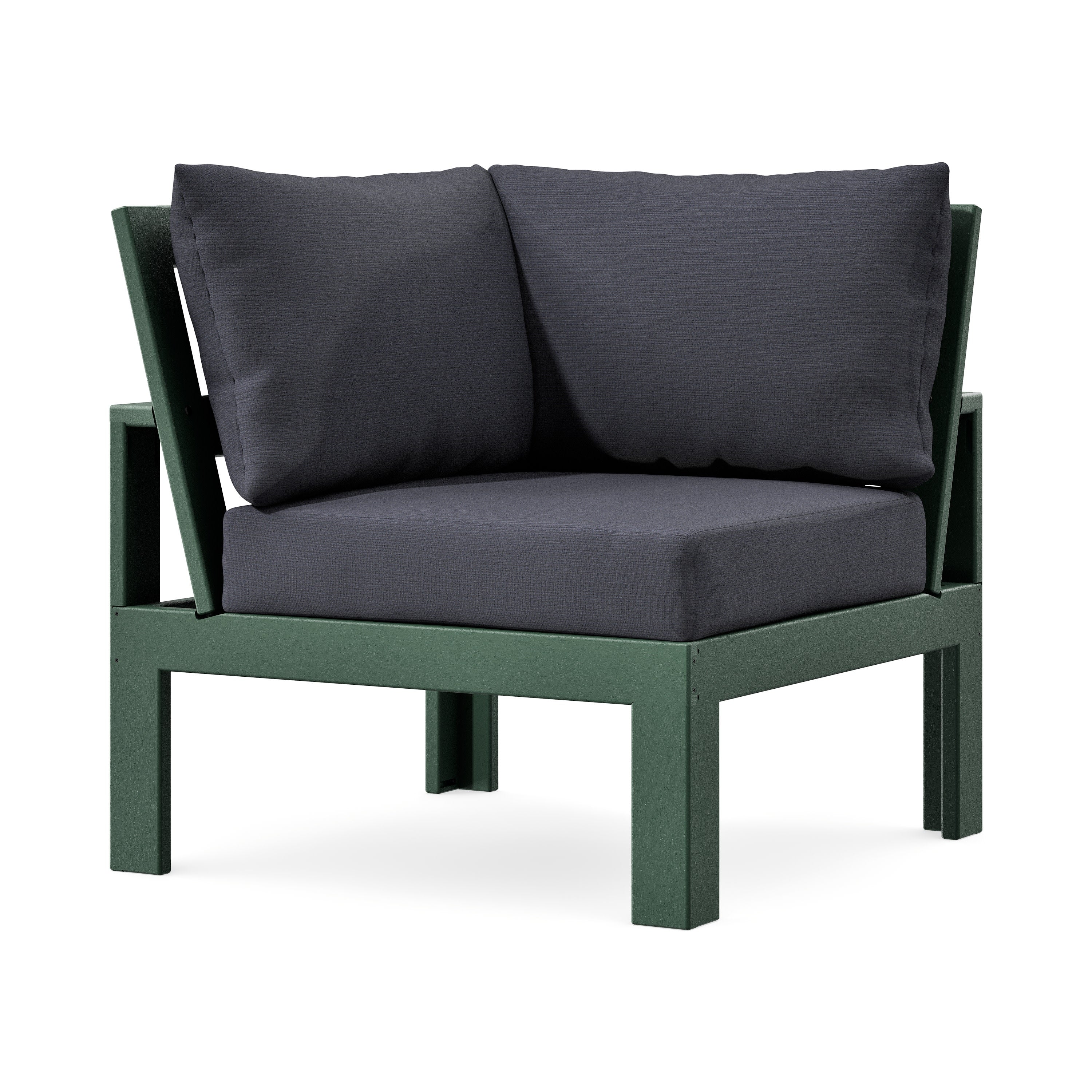 Modular Corner Chair in Green / Midnight Linen