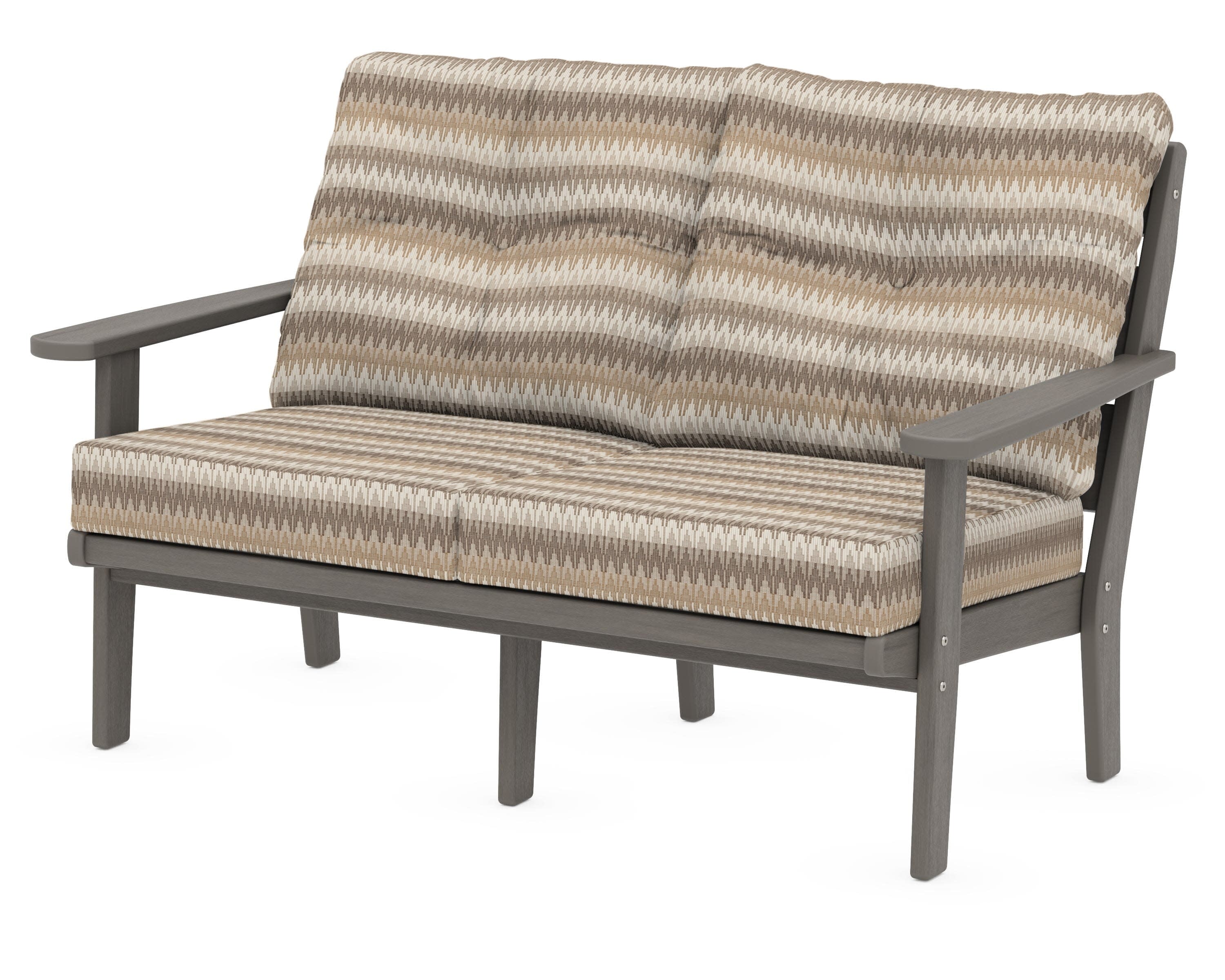 Lakeside Deep Seating Loveseat in Driftwood / Valley Dune