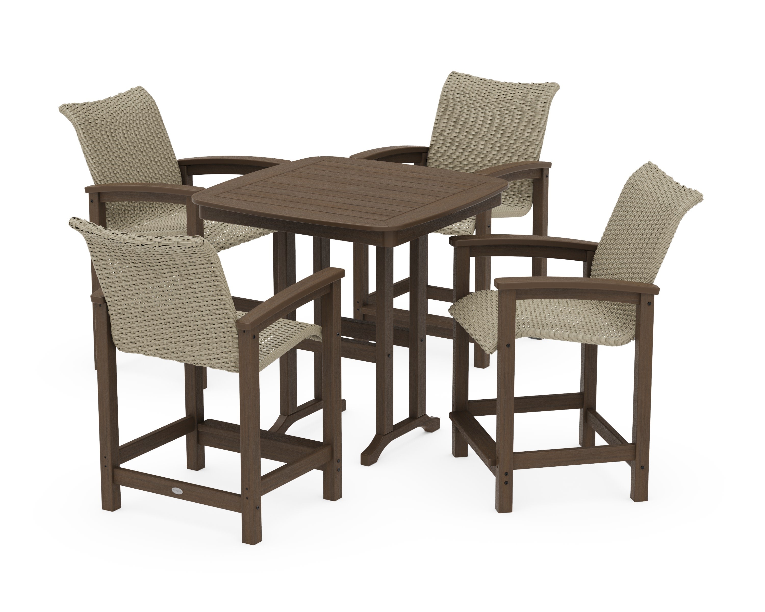 Coastal Woven 5-Piece Counter Set in Kona / Dune Grass