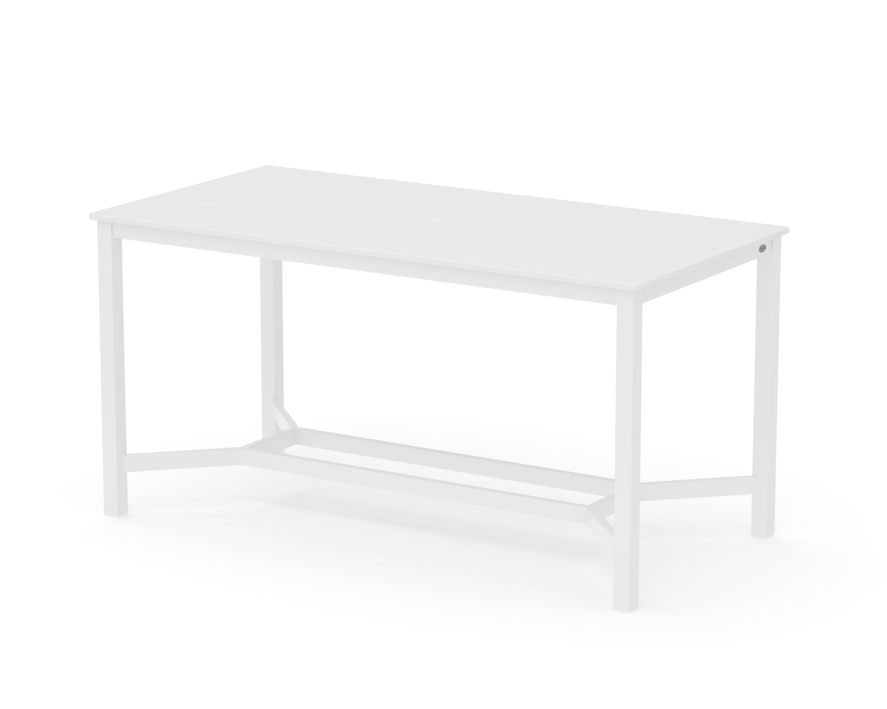 Main Street 36 x 72 Counter Table in White / White