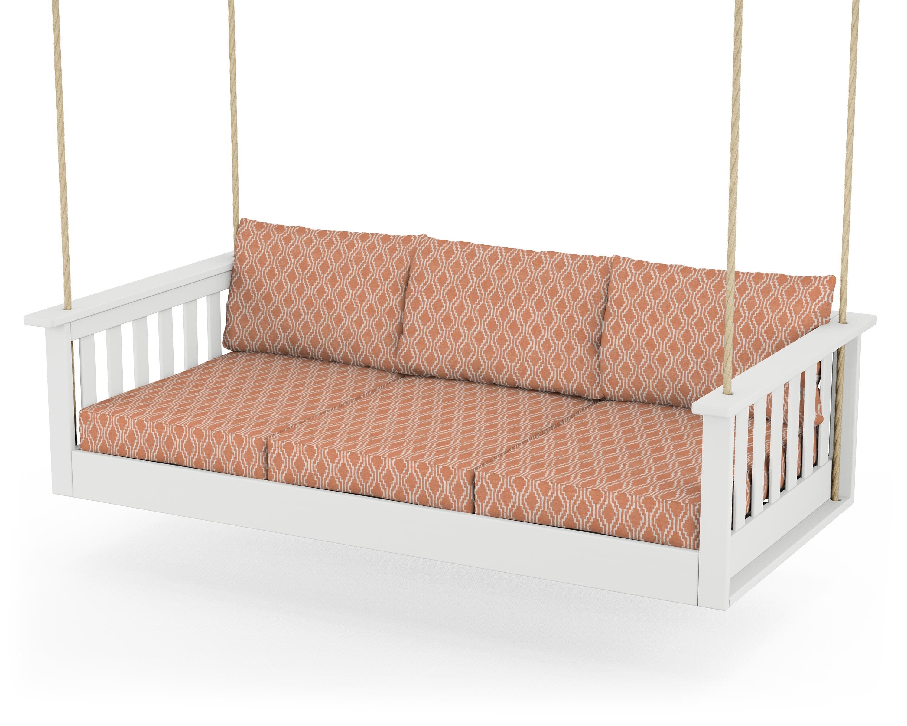 Vineyard Daybed Swing in White / Solve Clay