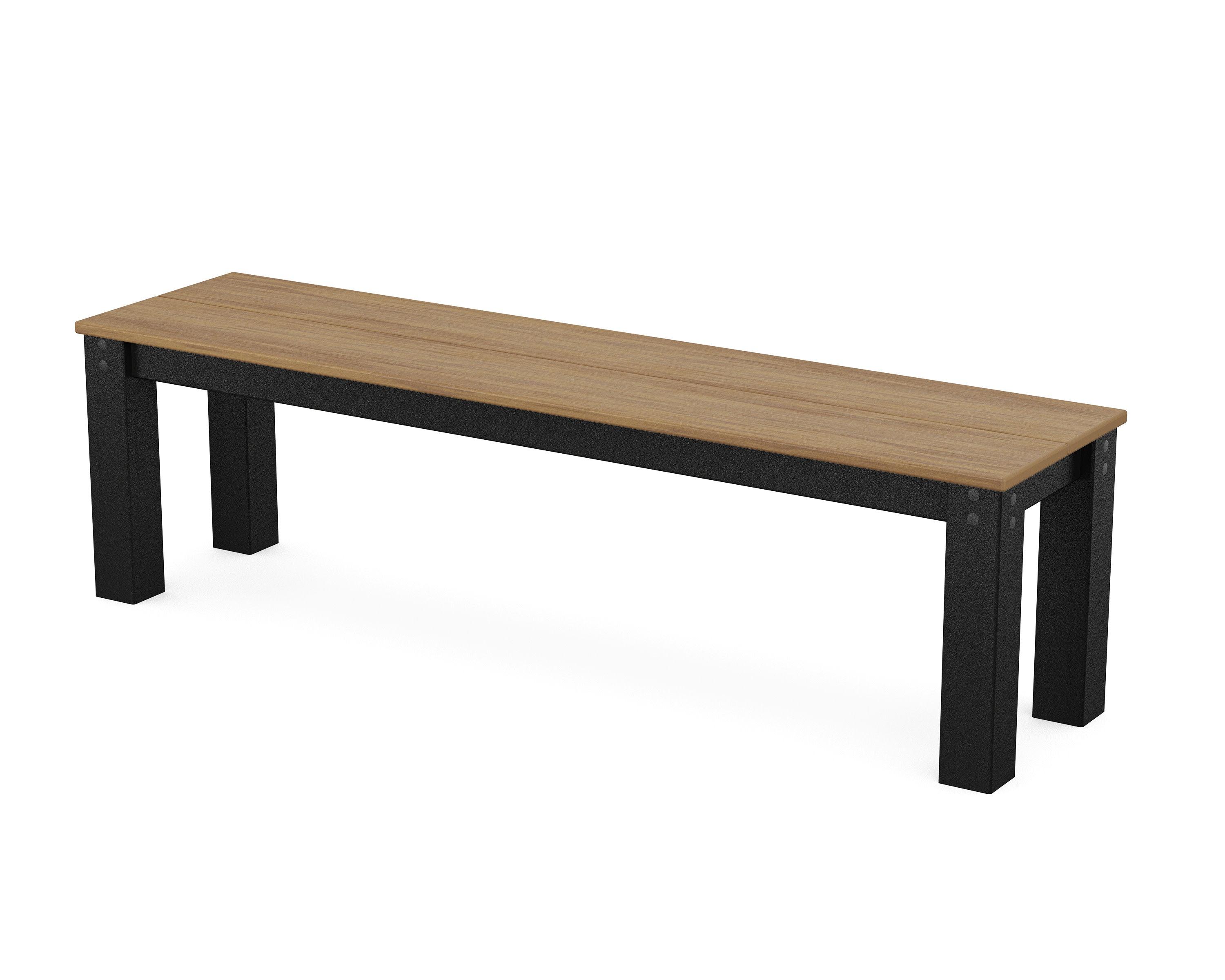 Parsons 60" Bench in Black / Natural