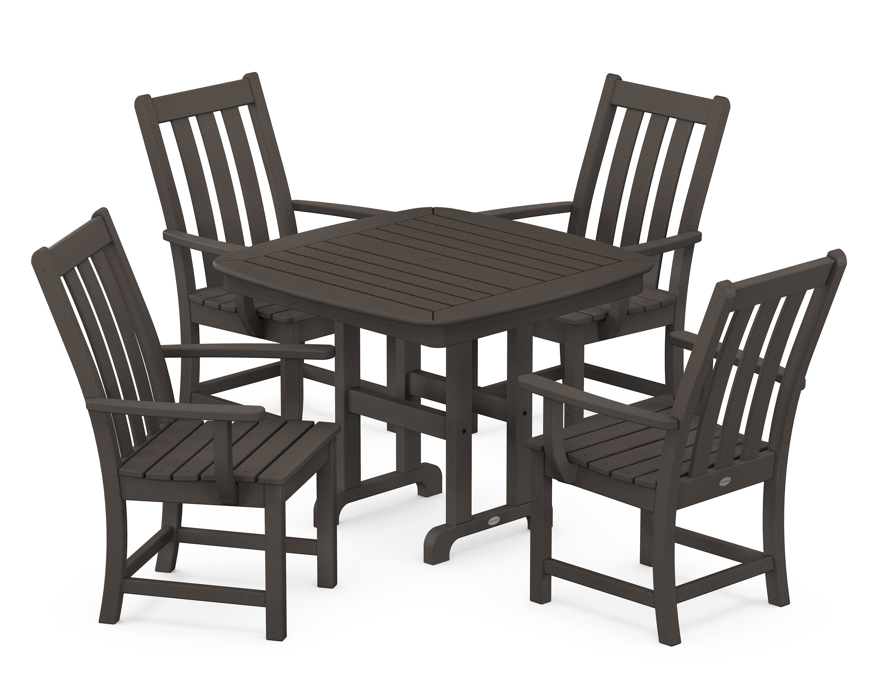 Vineyard 5-Piece Dining Set in Vintage Coffee