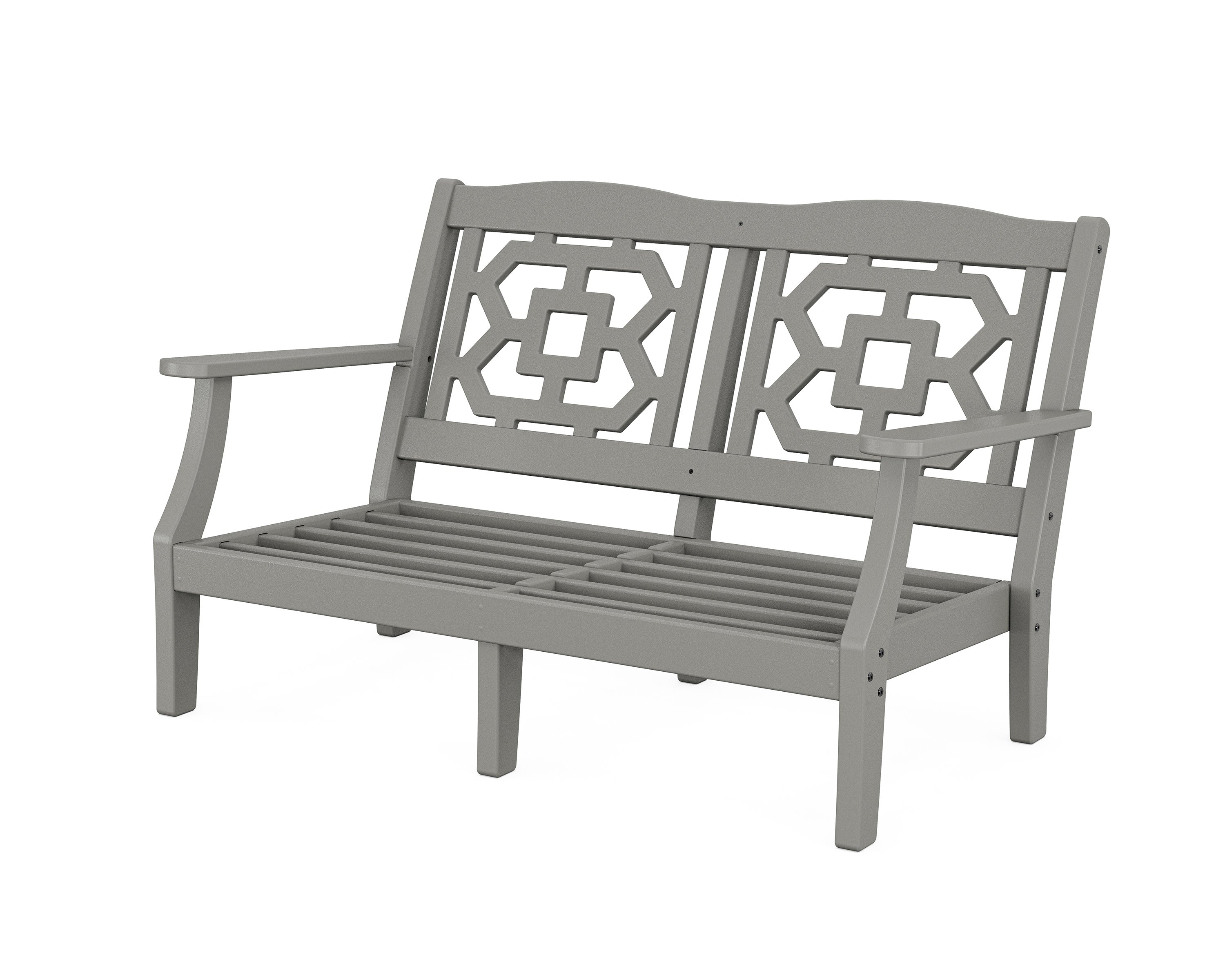 Chinoiserie Deep Seating Loveseat Frame in Slate Grey