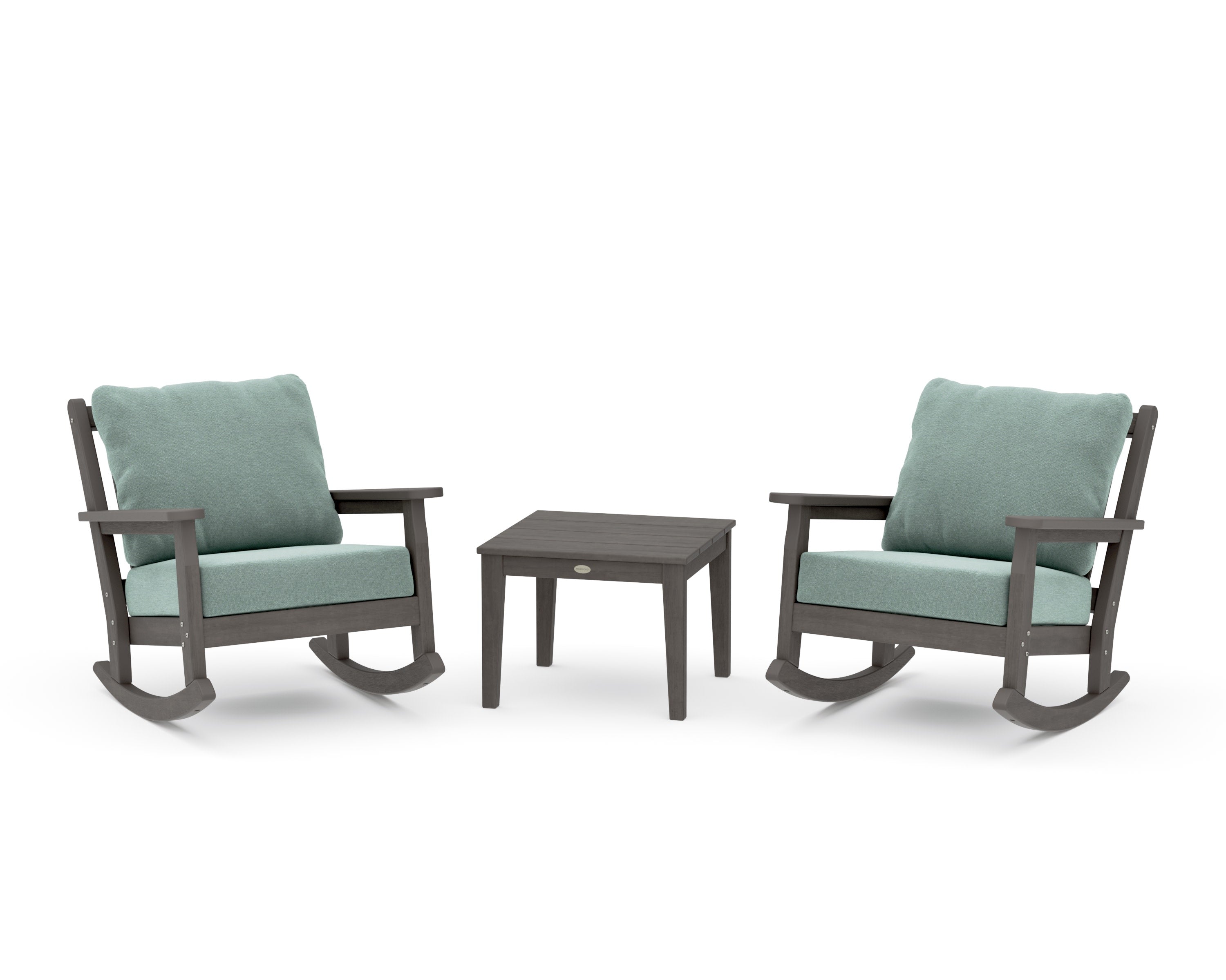 Chippendale 3-Piece Deep Seating Rocker Set in Driftwood / Glacier Spa