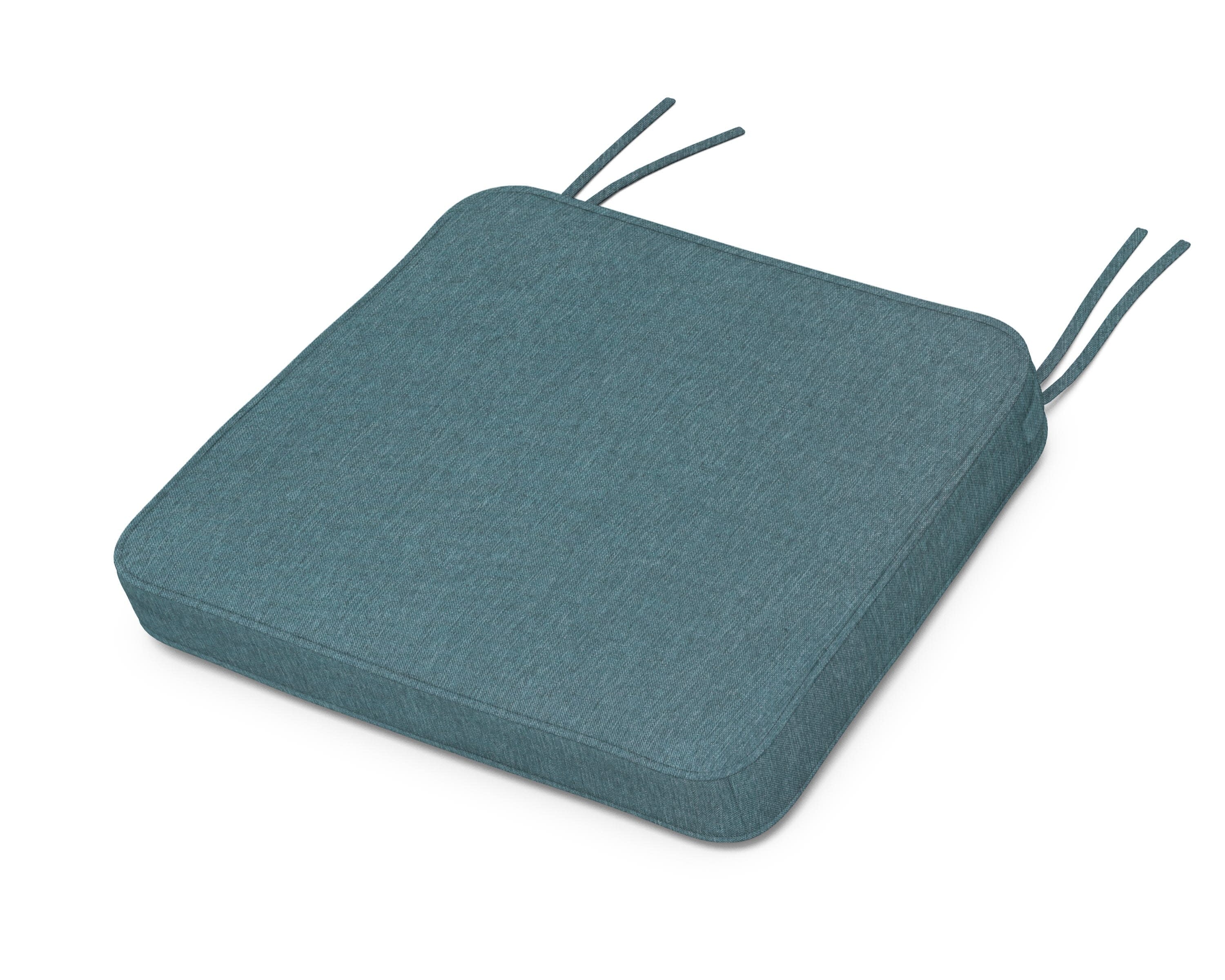 Chinoiserie Arm Chair Seat Cushion in Ocean Teal