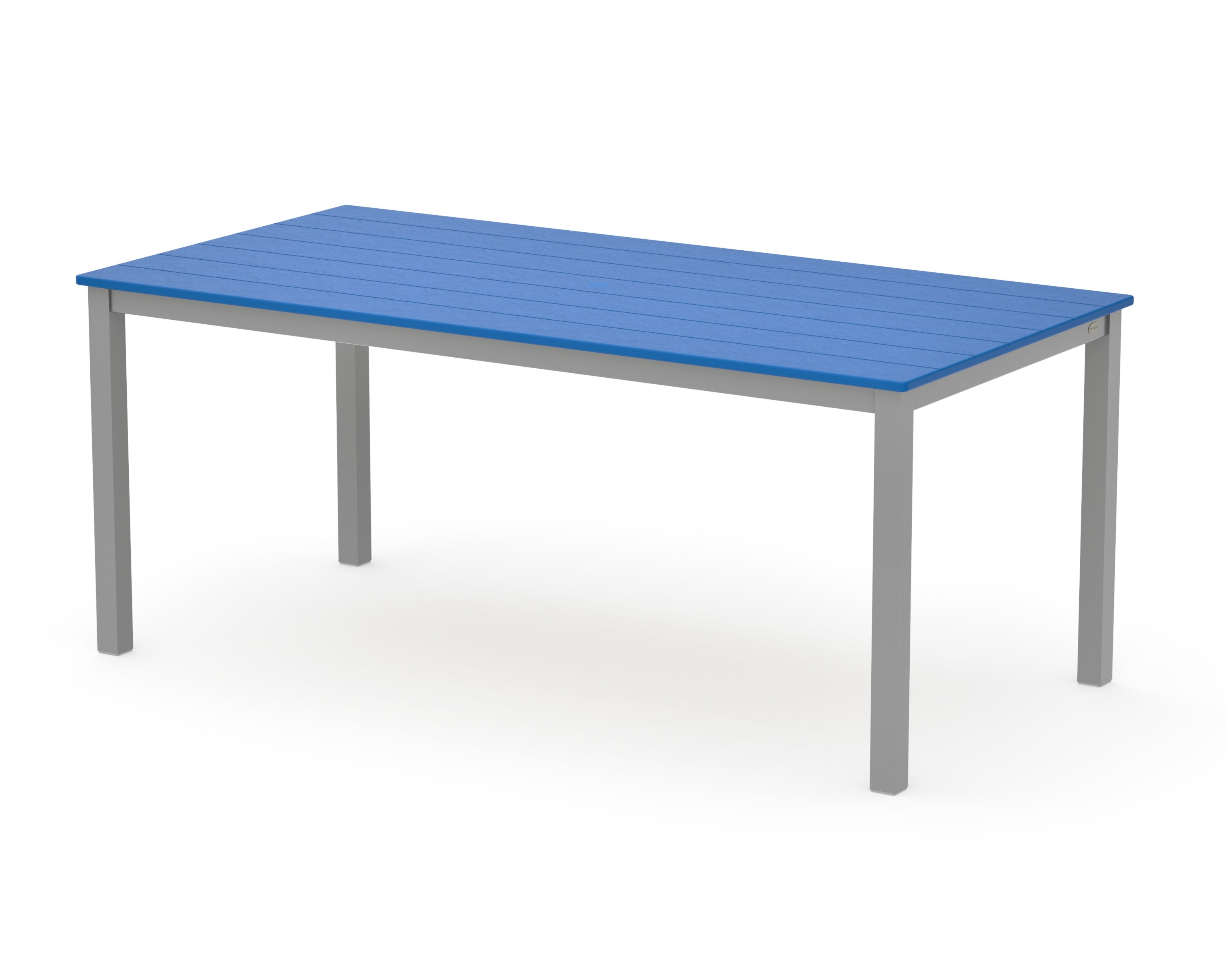 Main Street 36" x 72" Dining Table in Silver / Pacific Blue