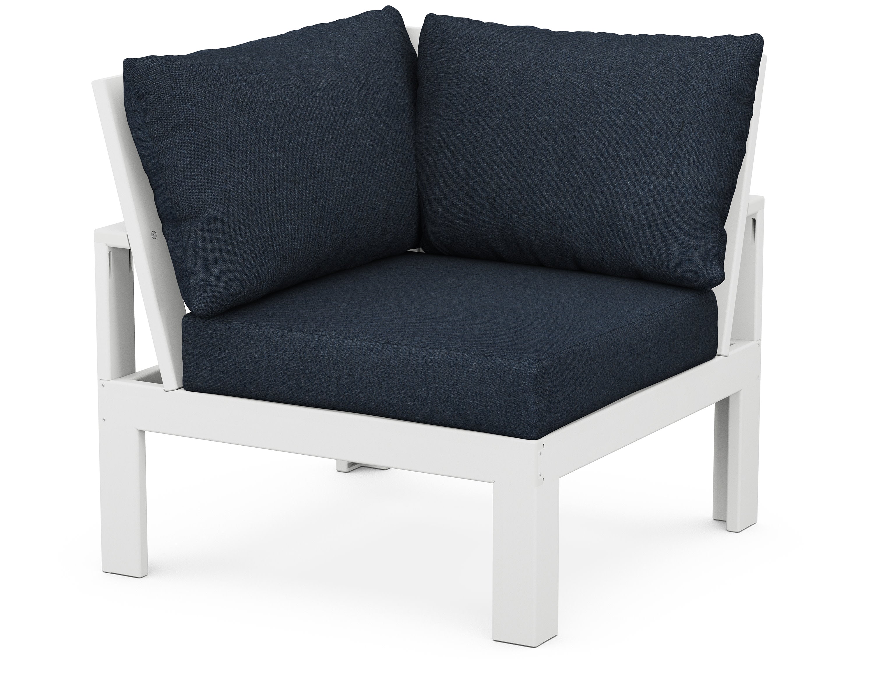 Modular Corner Chair in White / Marine Indigo