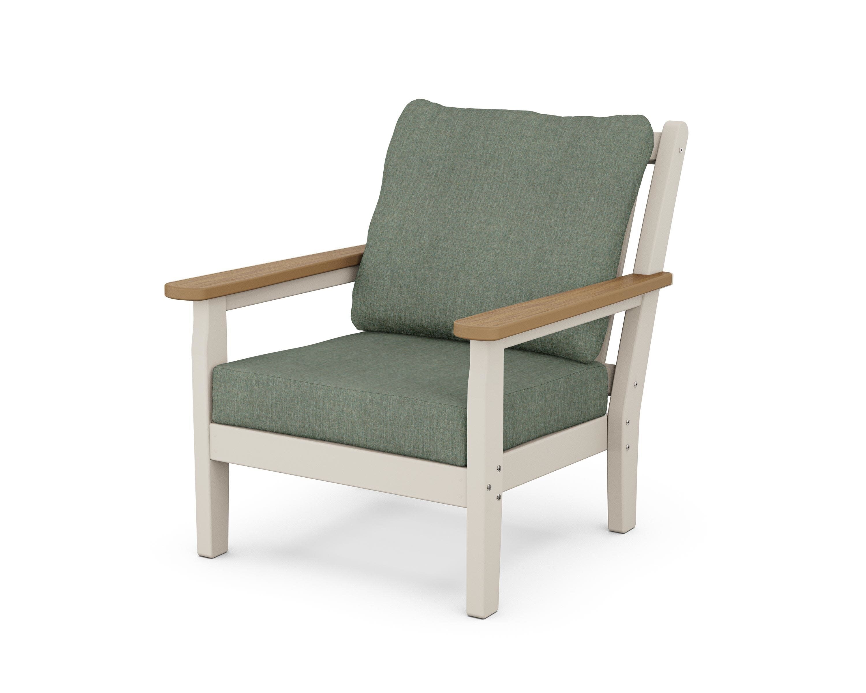 Chippendale Deep Seating Chair in Sand / Natural / Cast Sage