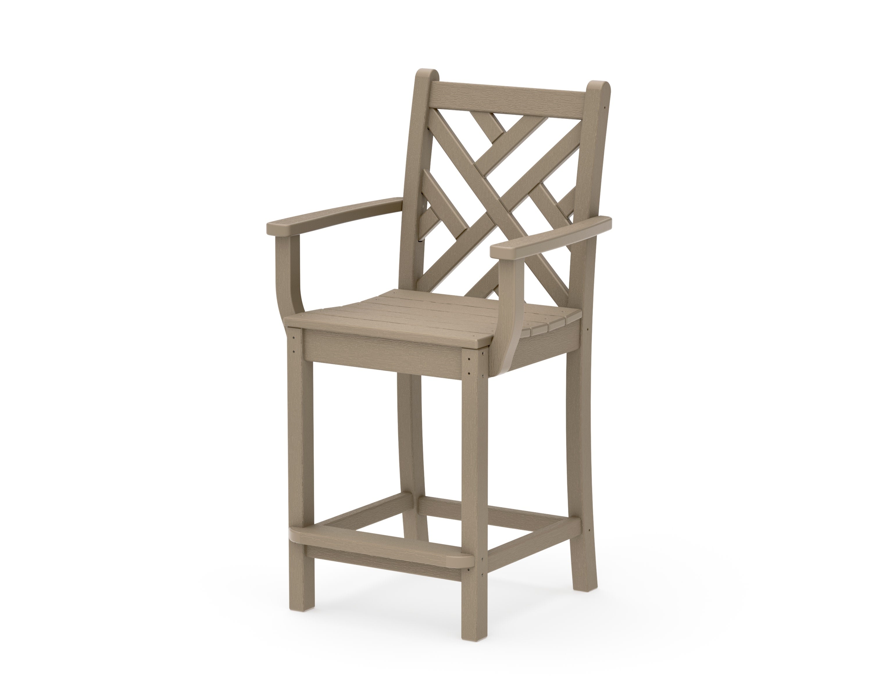 Chippendale Counter Arm Chair in Vintage Sahara