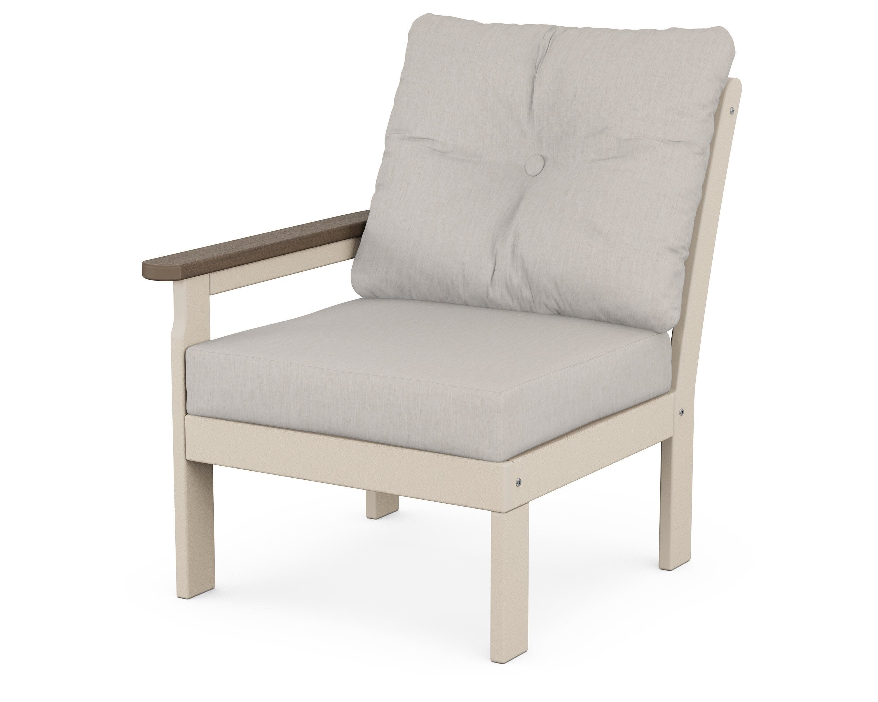Vineyard Modular Left Arm Chair in Sand / Kona / Cast Ash
