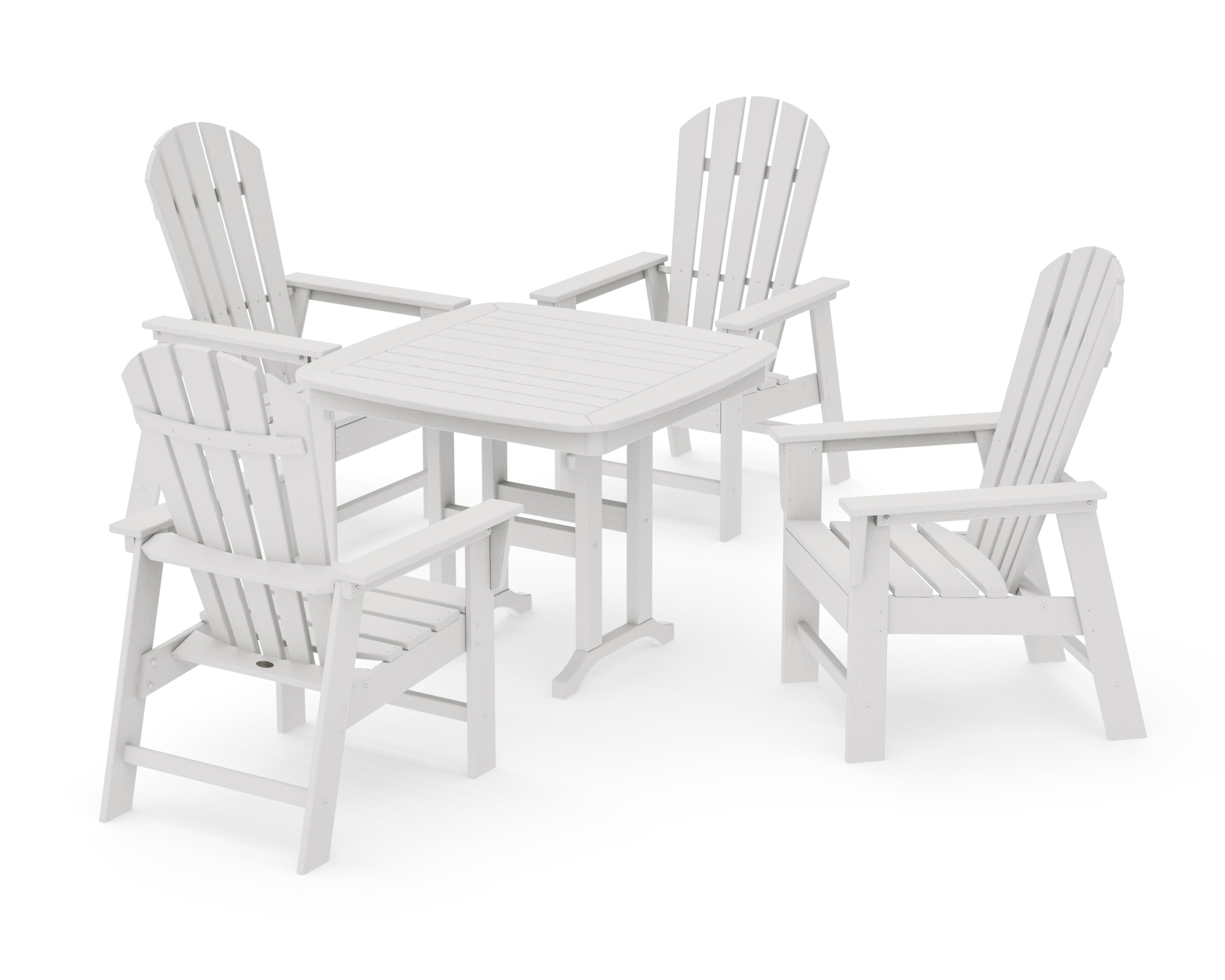 South Beach 5-Piece Dining Set in Vintage White