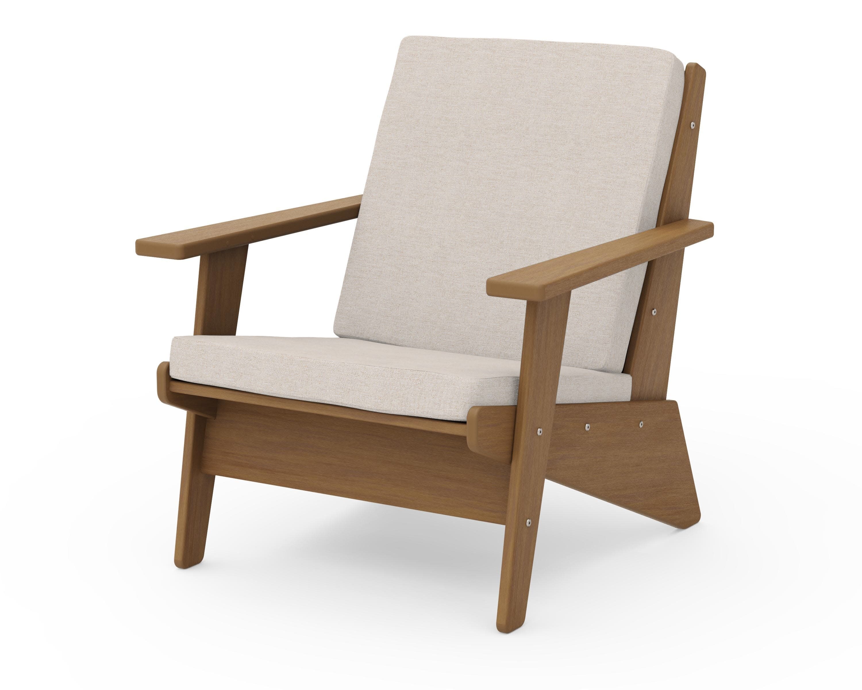 Riviera Modern Lounge Chair in Natural / Nuance Cloud
