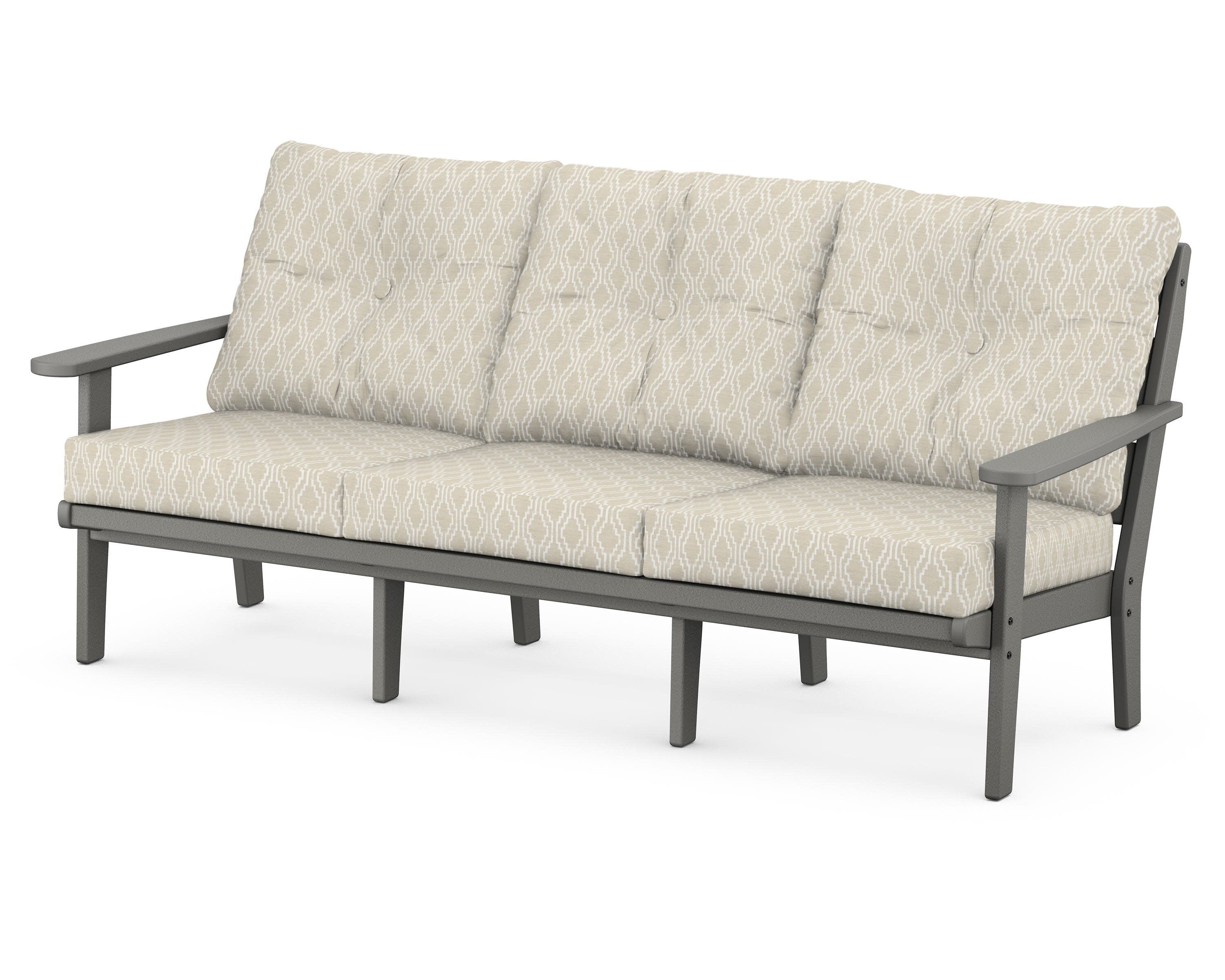 Lakeside Deep Seating Sofa in Slate Grey / Solve Linen