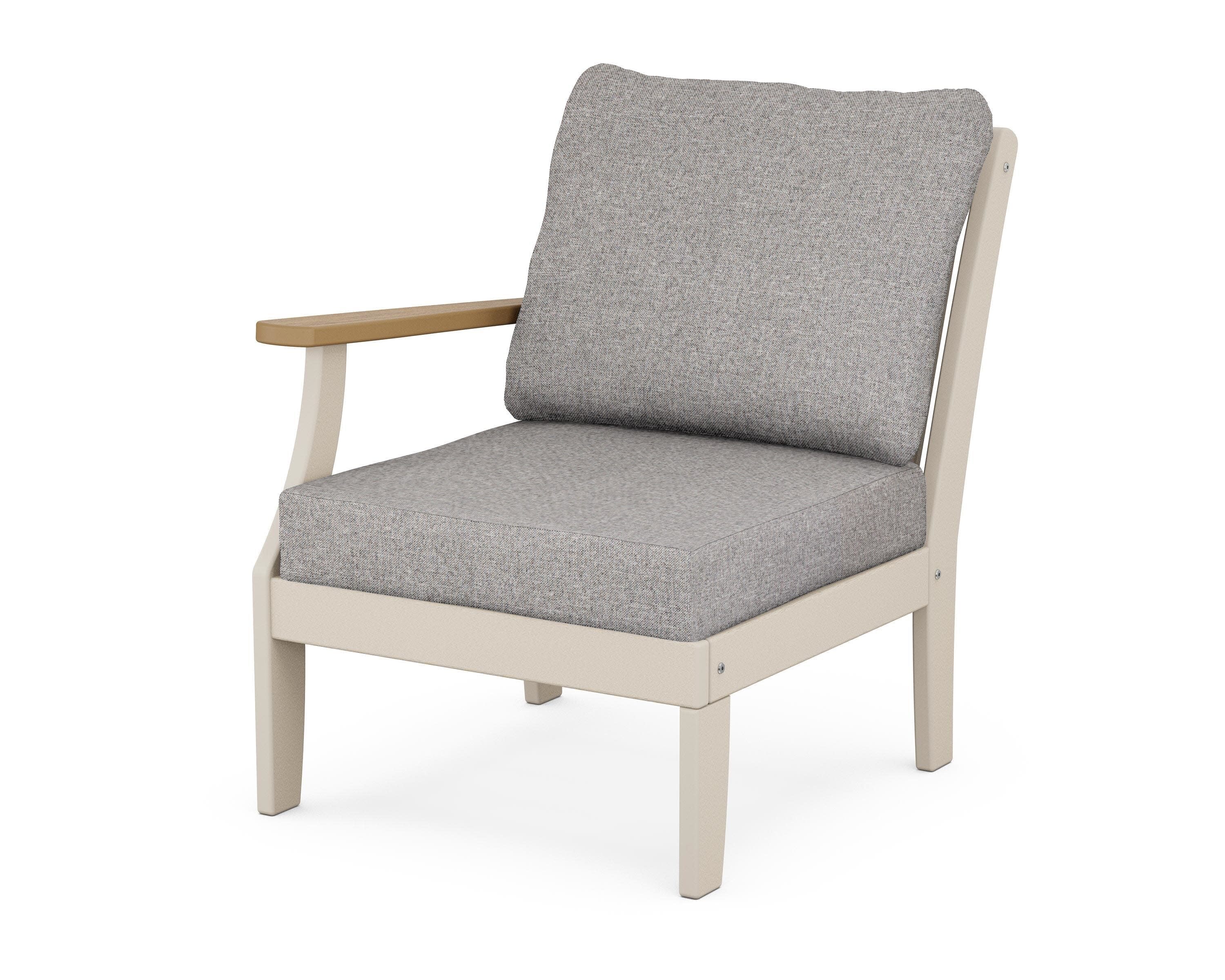 Braxton Modular Left Arm Chair in Sand / Natural / Grey Mist