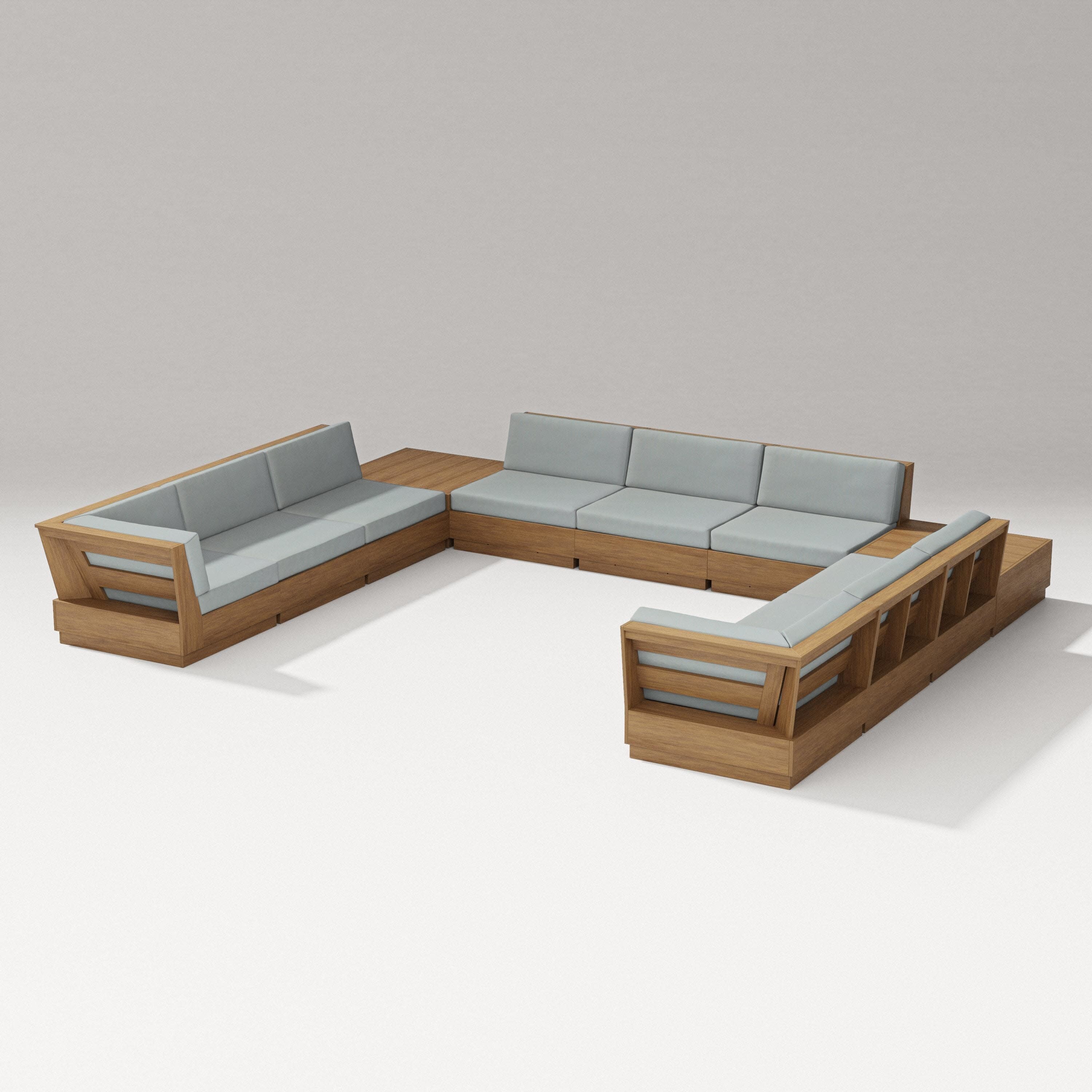Elevate 11-Piece U-Shaped Sofa Sectional in Natural / Spa