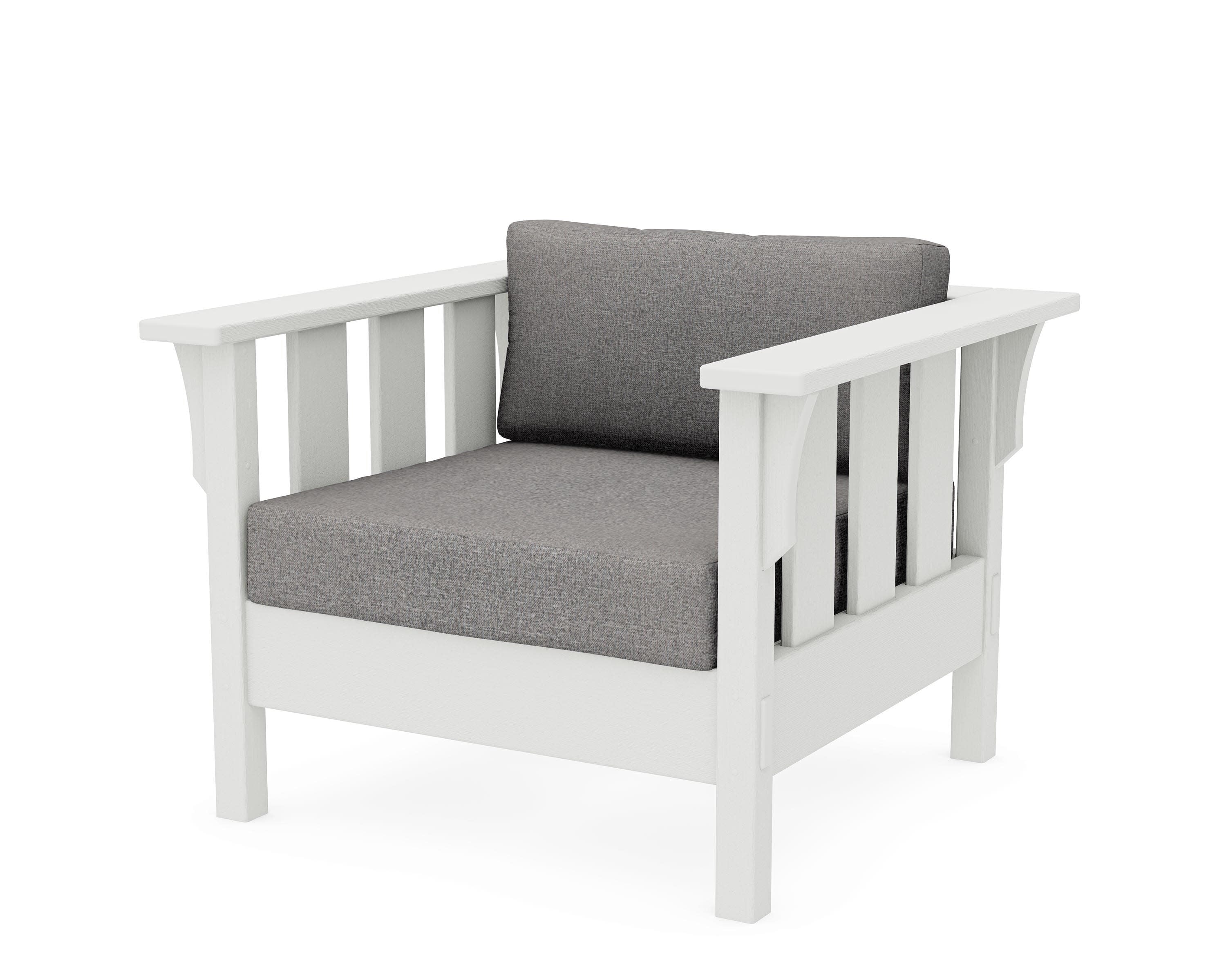 Acadia Deep Seating Chair in Vintage White / Grey Mist