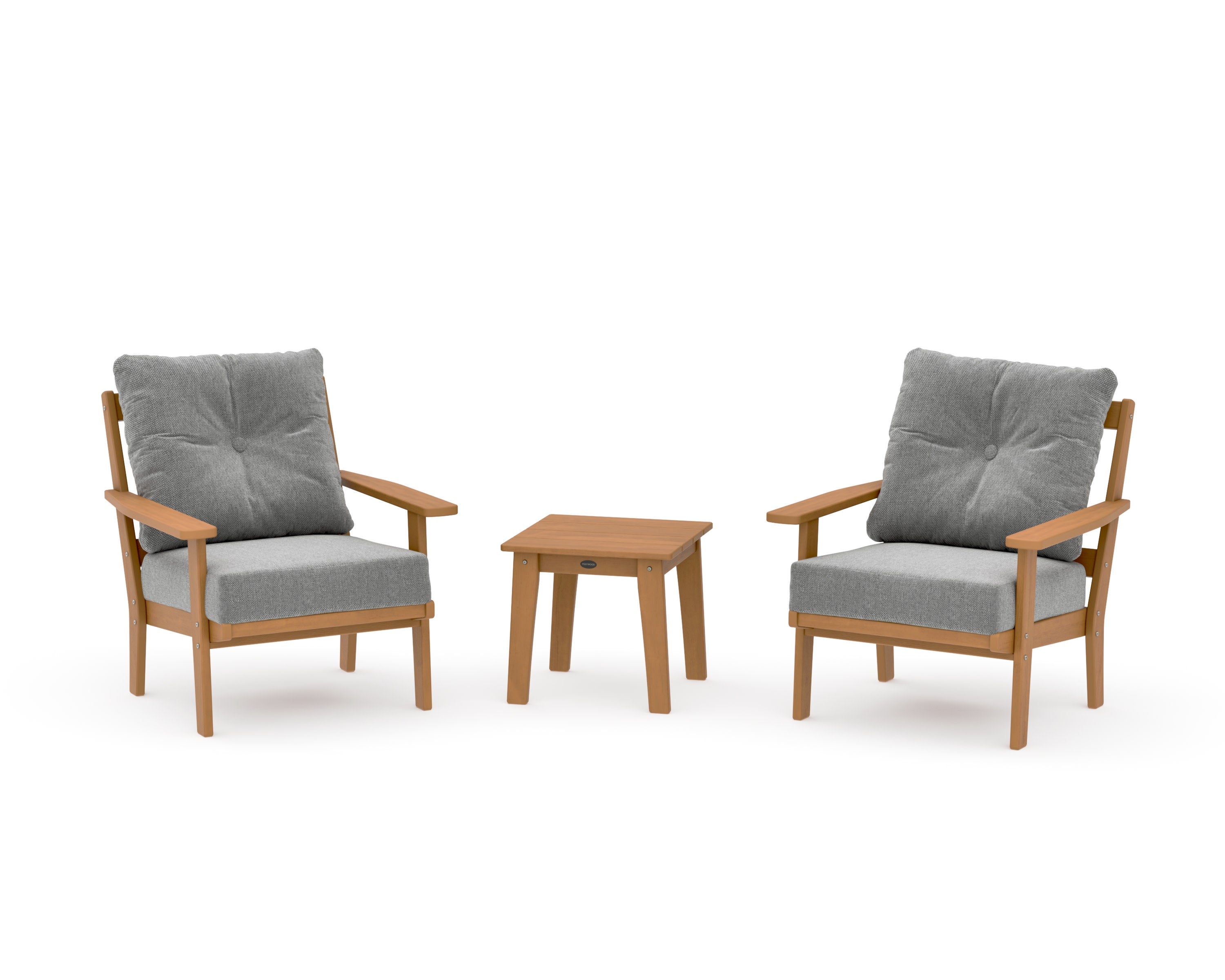 Oxford 3-Piece Deep Seating Set in Natural / Grey Mist