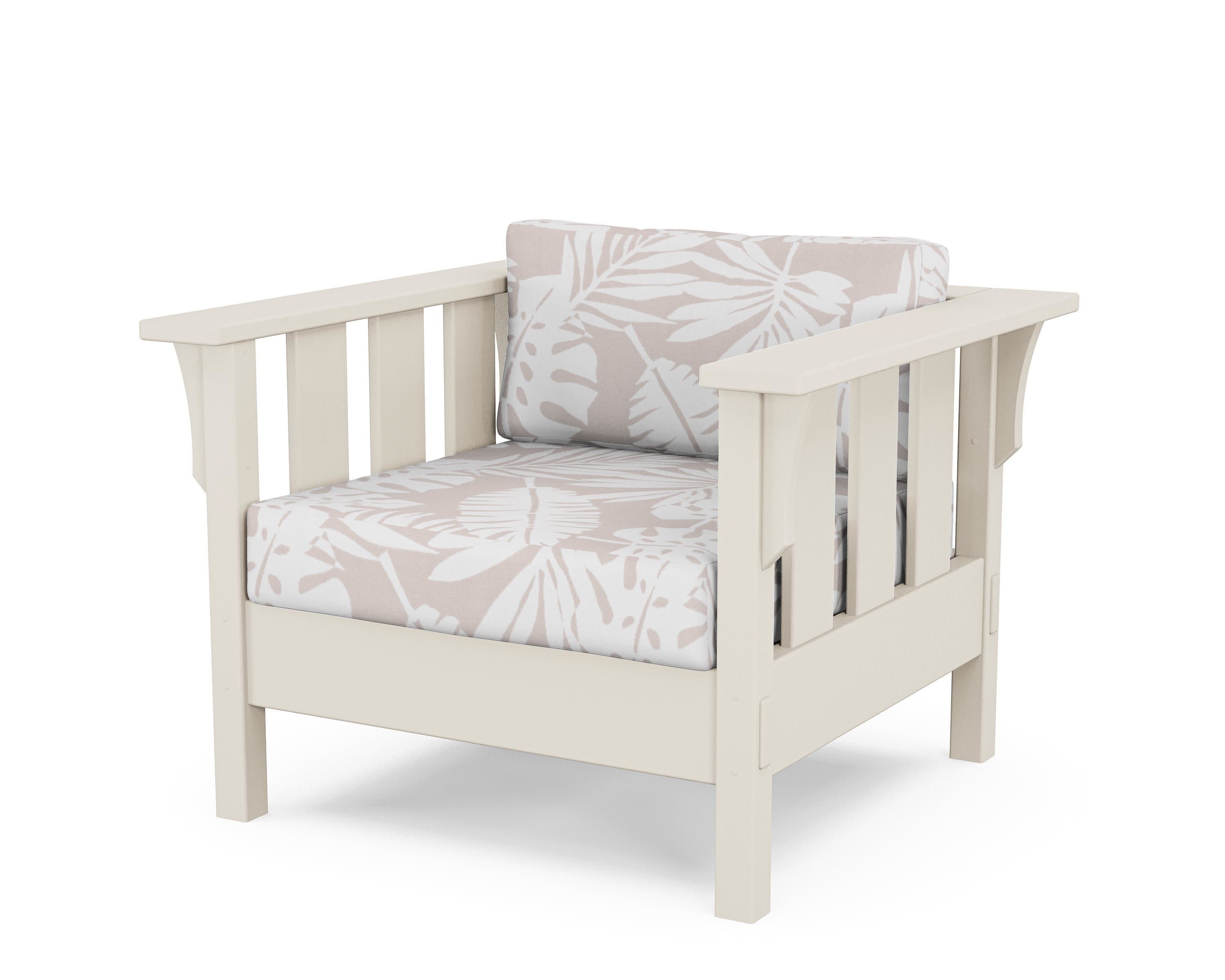 Acadia Deep Seating Chair in Sand / Leaf Dune Burlap