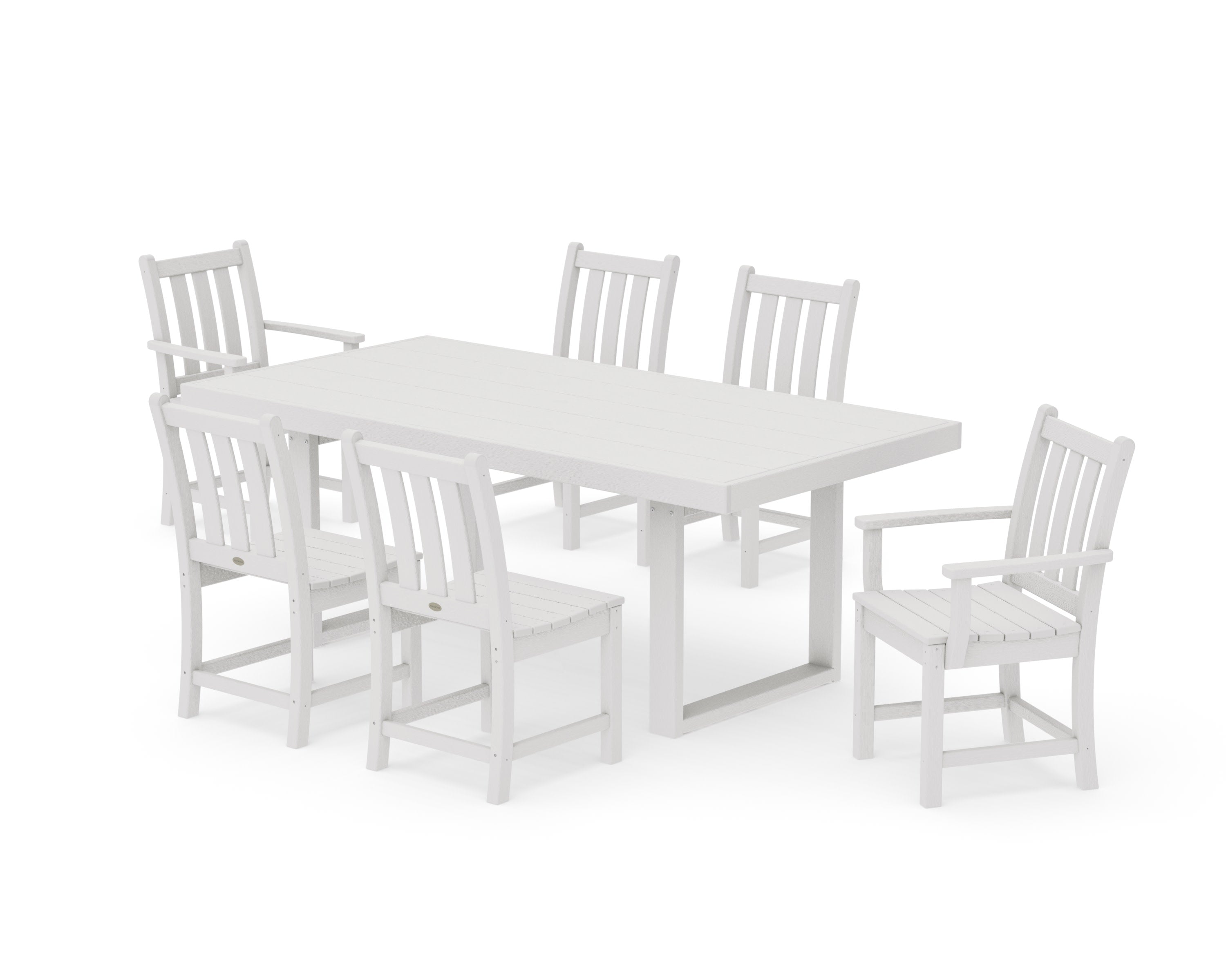 Traditional Garden 7-Piece Dining Set in Vintage White