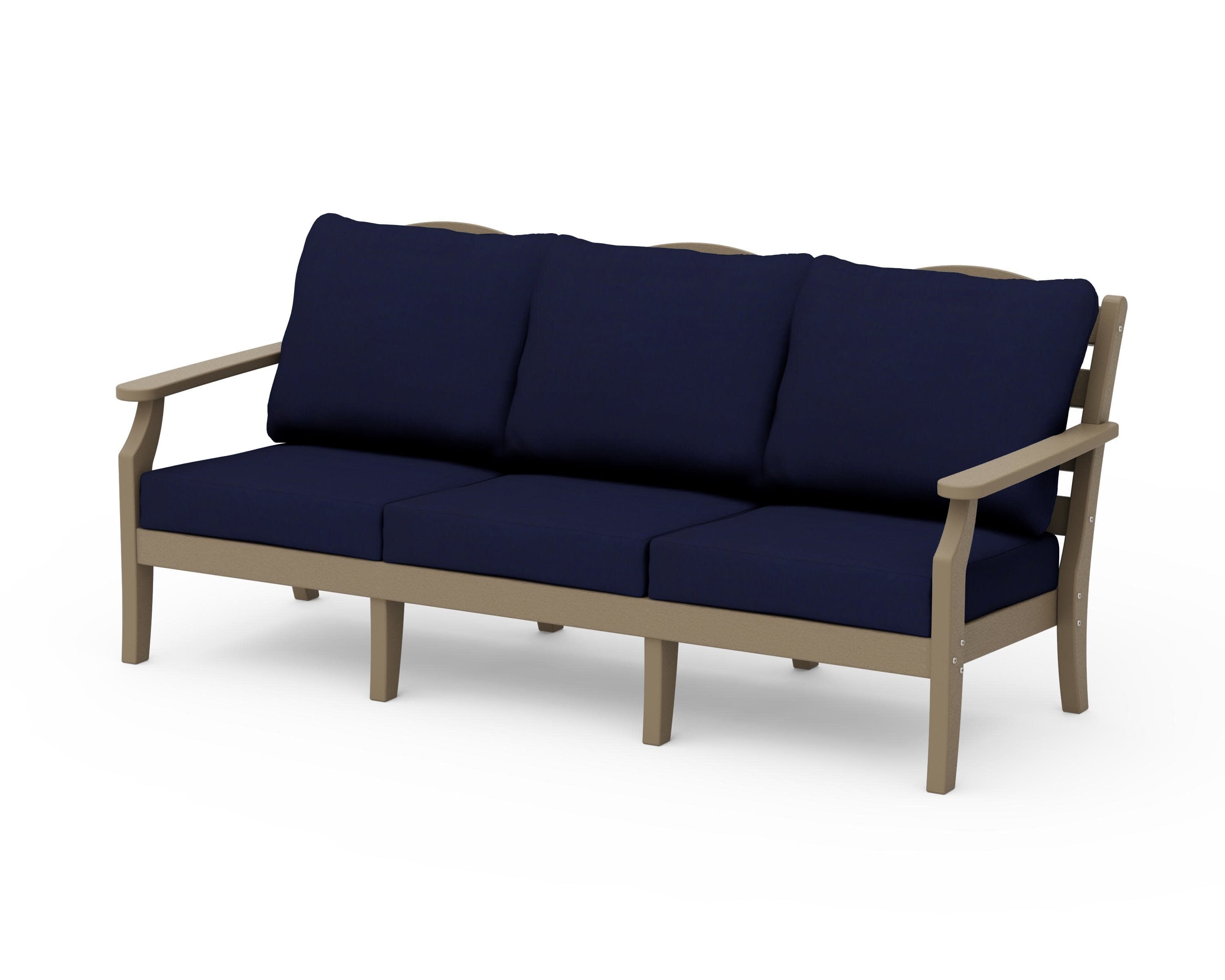 Savannah Deep Seating Sofa in Vintage Sahara / Navy