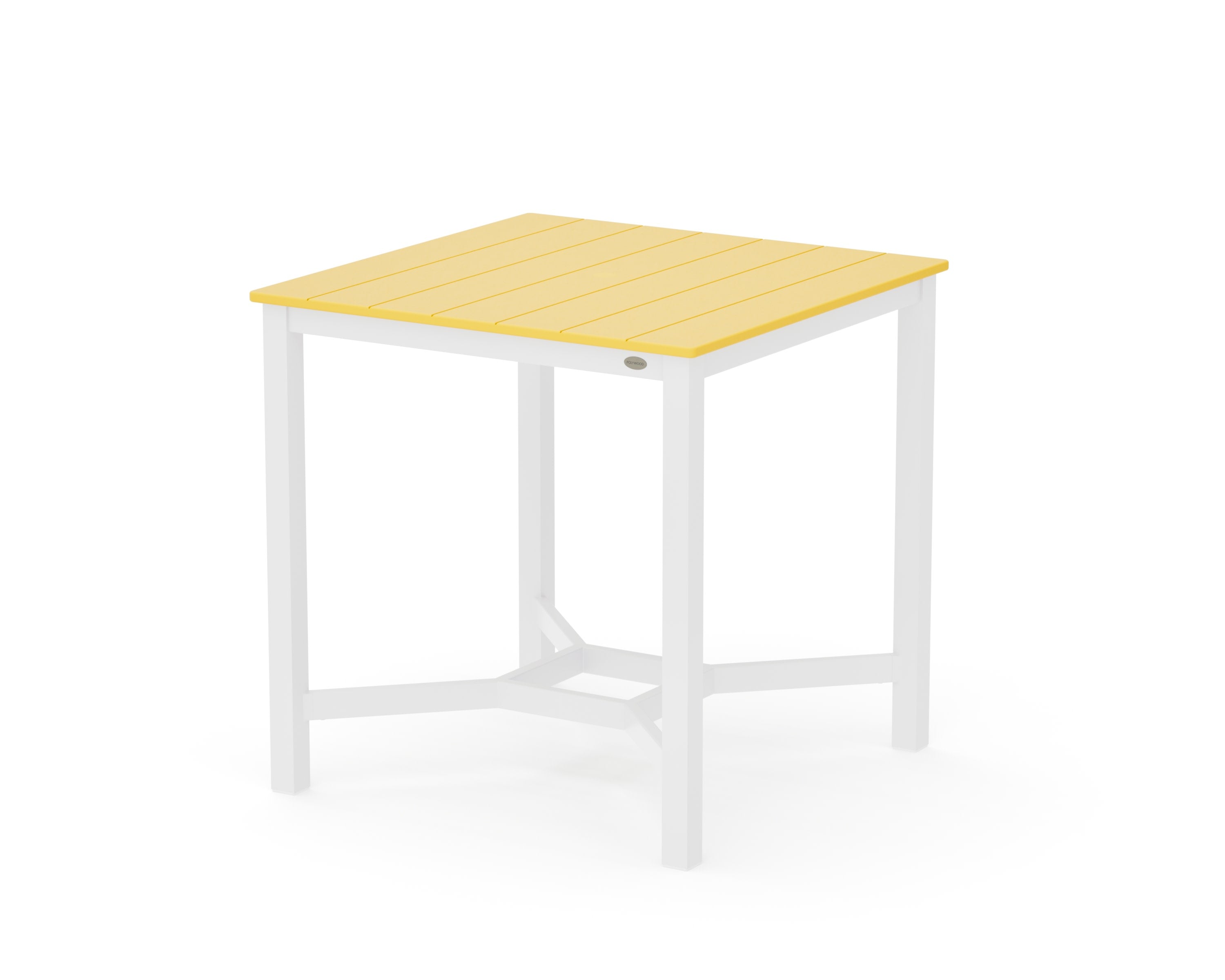 Main Street 36 x 36 Counter Table in White / Lemon