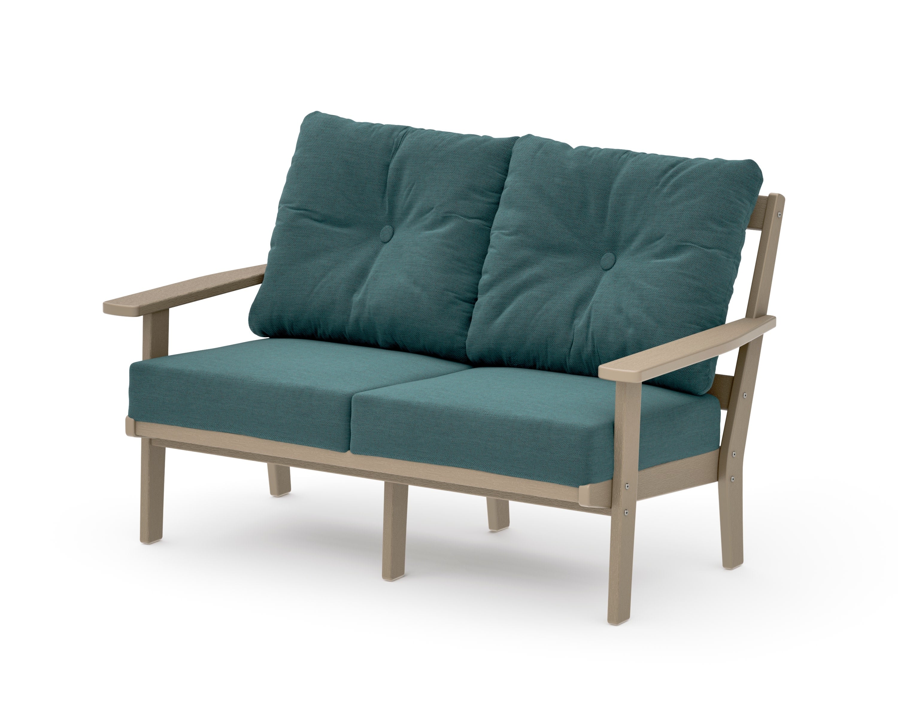 Oxford Deep SeatingLoveseat in Vintage Sahara / Ocean Teal