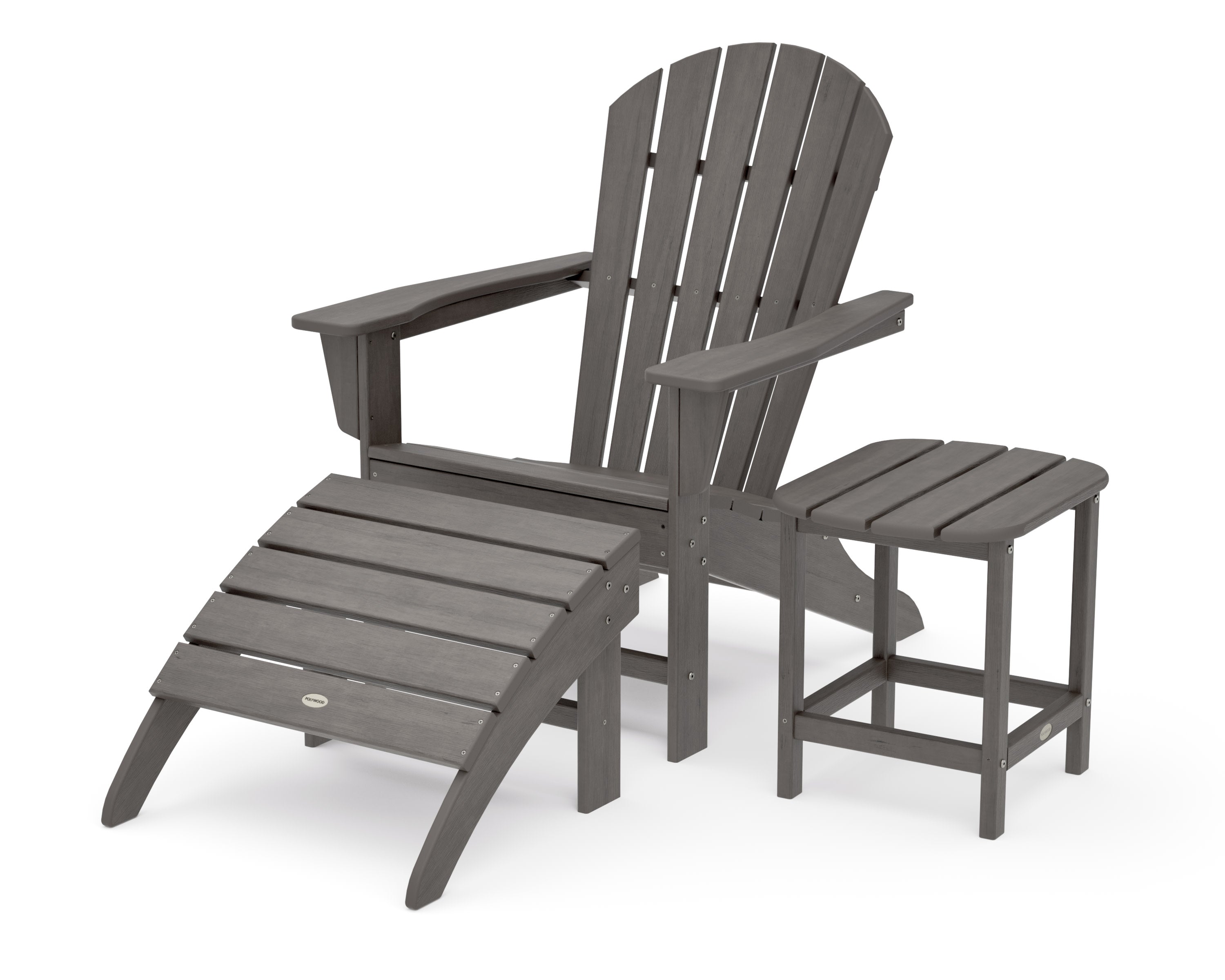South Beach Adirondack 3-Piece Set in Driftwood