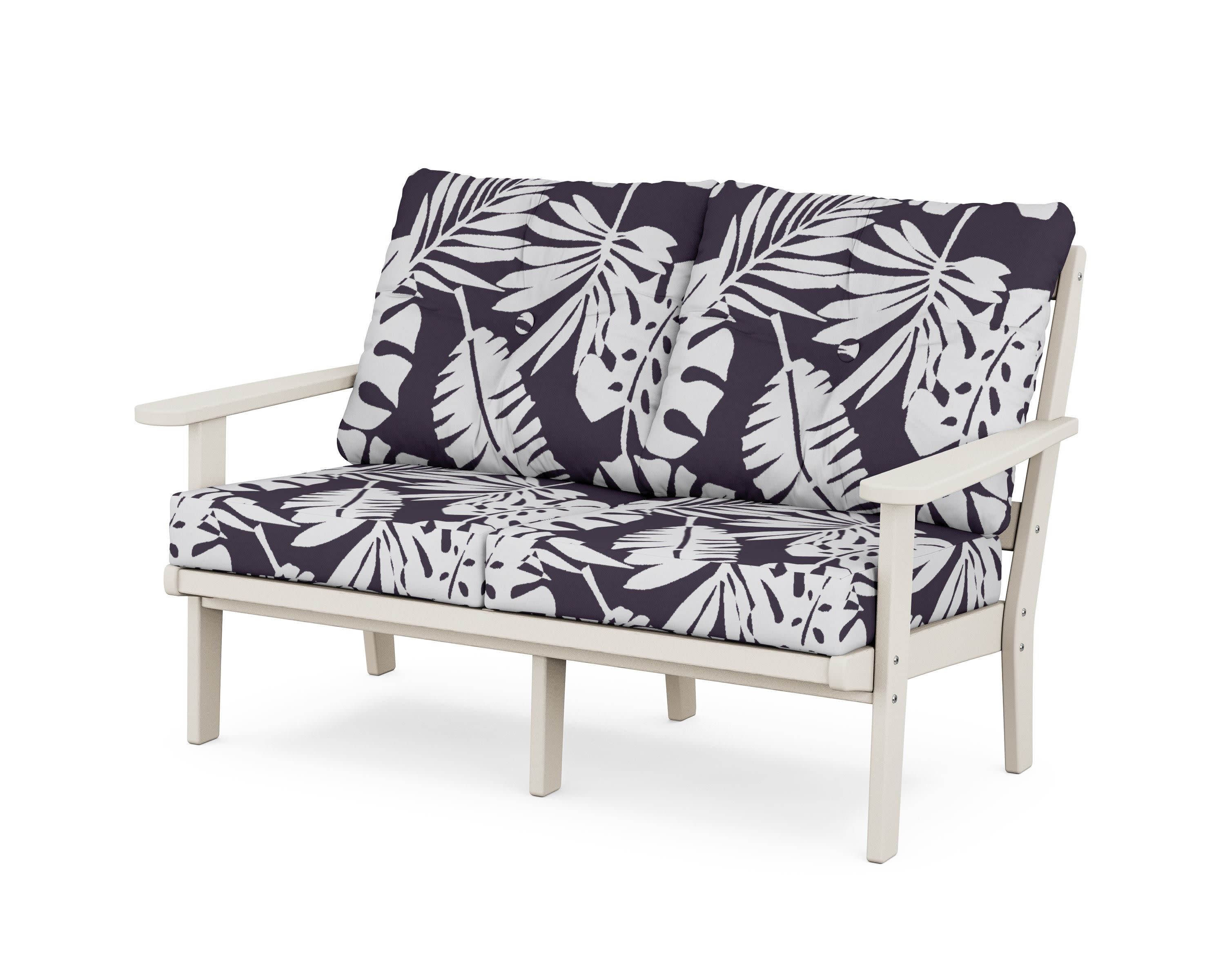 Mission Deep SeatingLoveseat in Sand / Leaf Navy