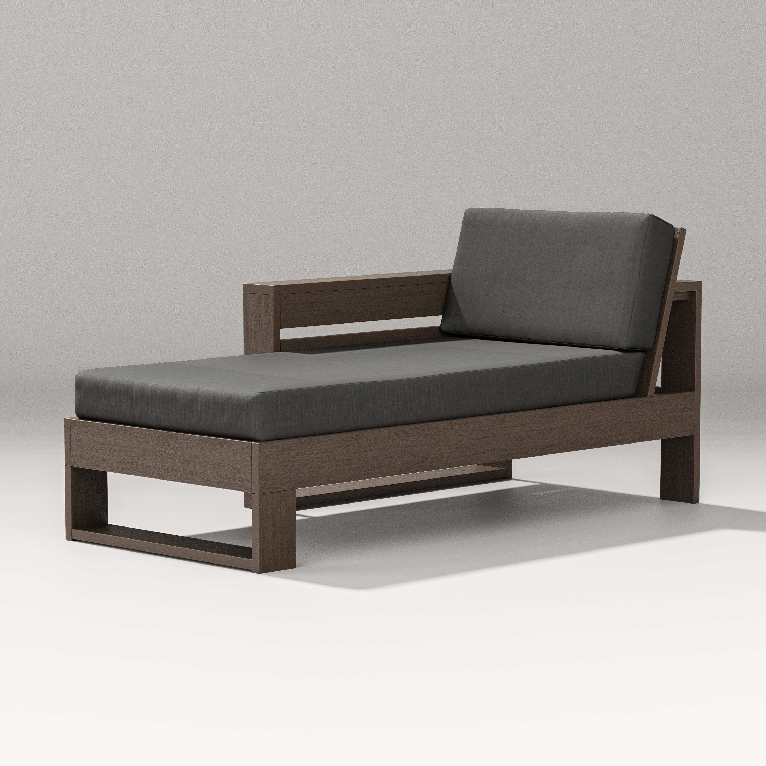 Latitude Modular Left Arm Chaise in Kona / Spectrum Carbon