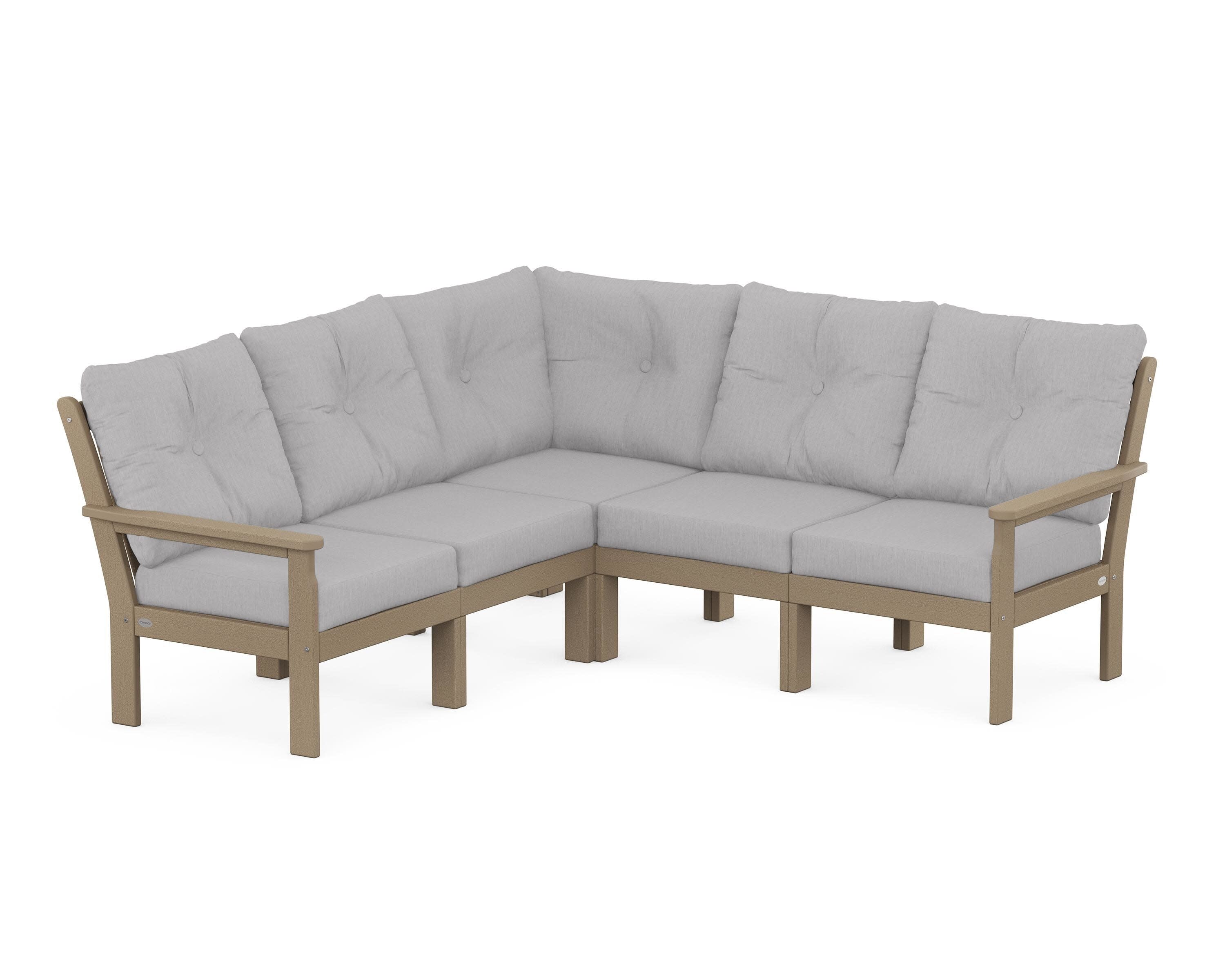 Vineyard 5-Piece Sectional in Vintage Sahara / Granite