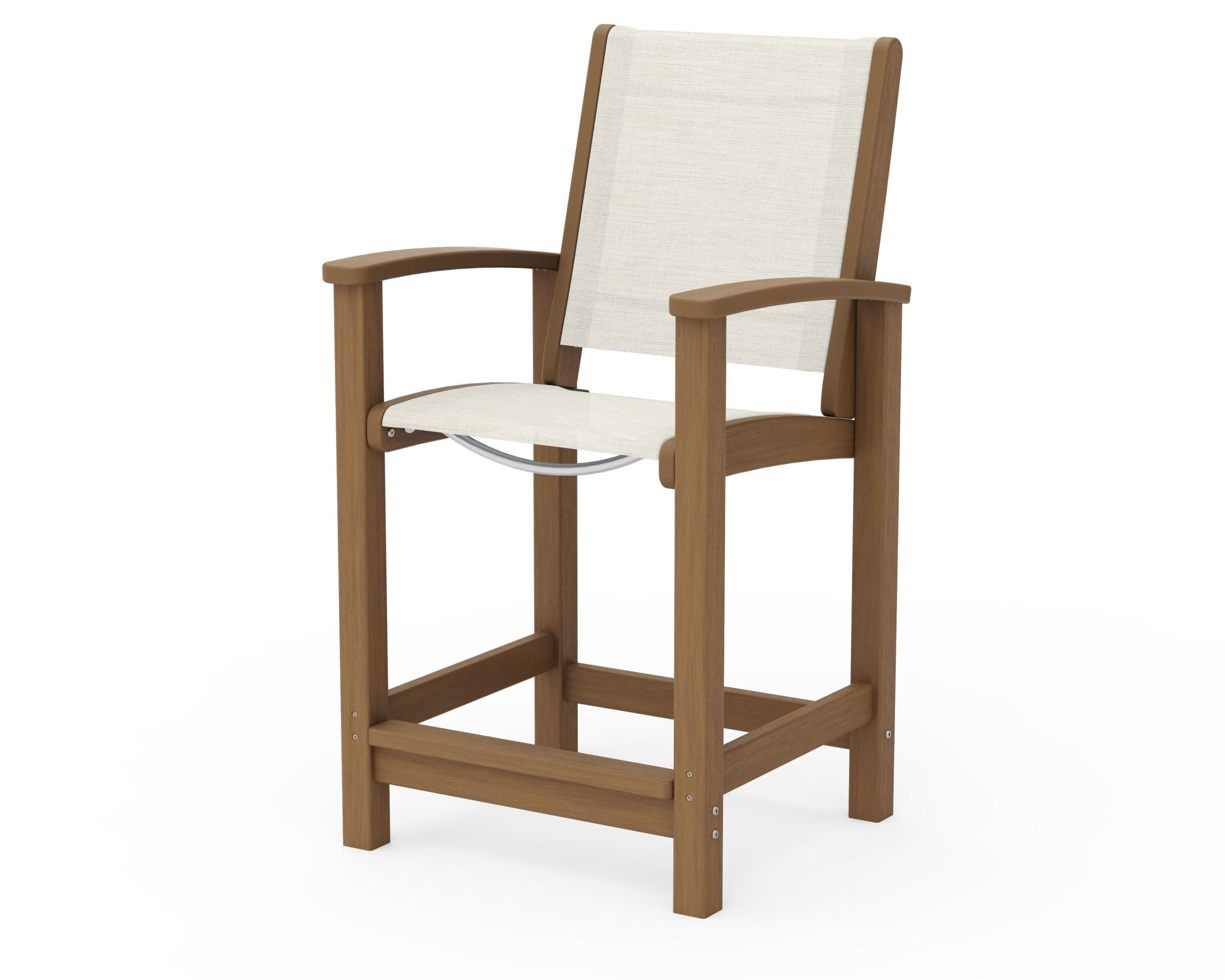 Coastal Counter Chair in Natural / Parchment Sling