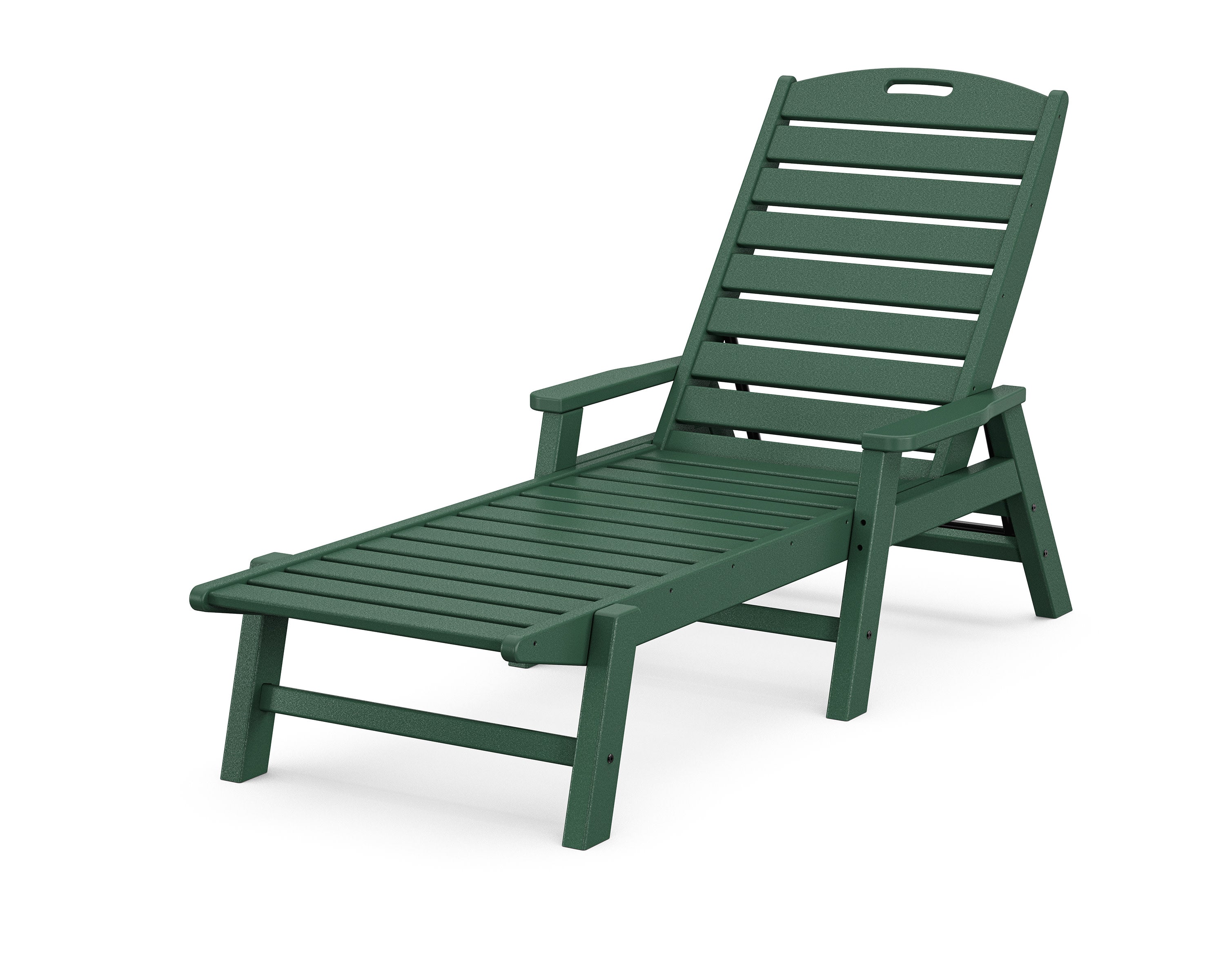 Nautical Chaise with Arms in Green