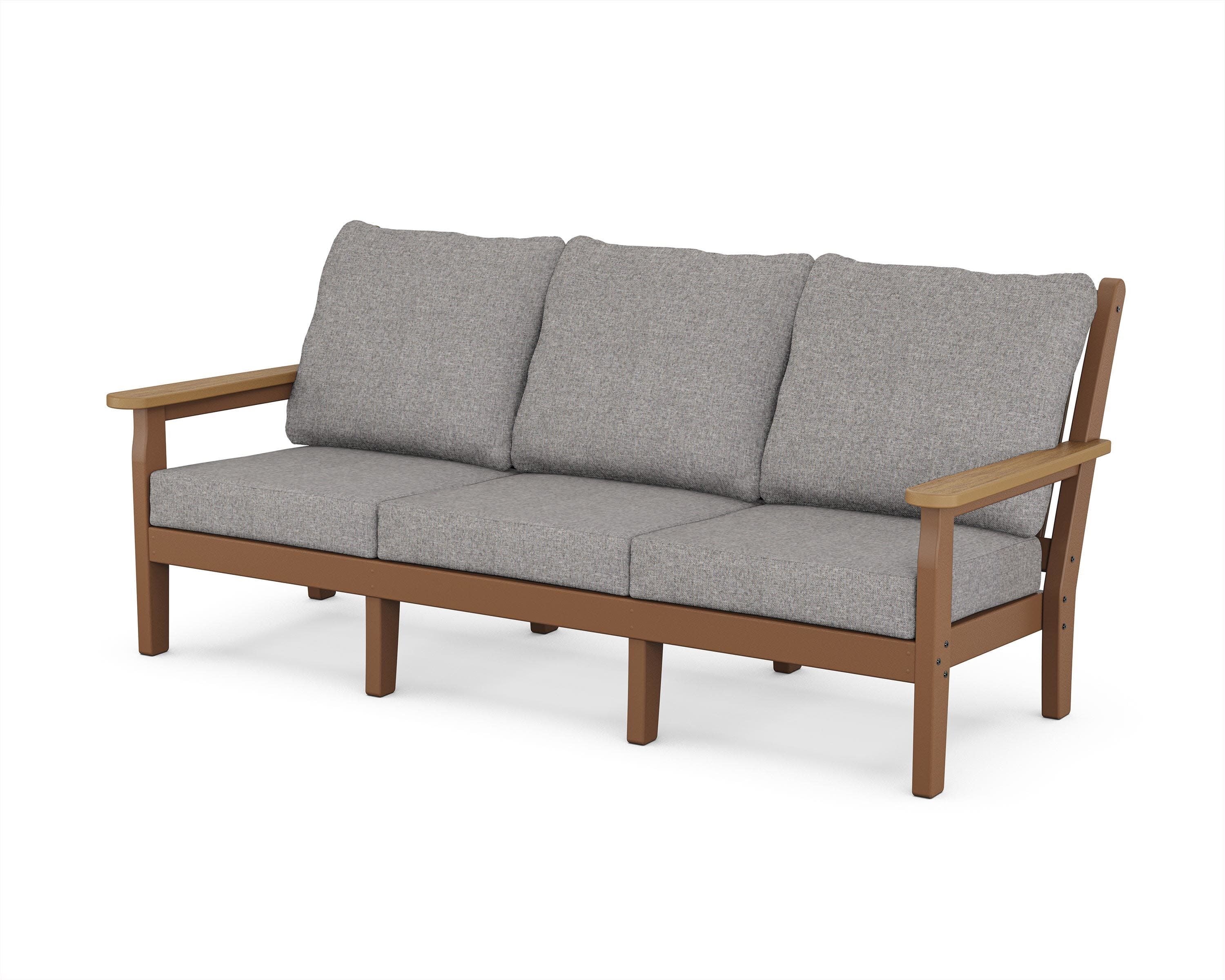 Chippendale Deep Seating Sofa in Teak / Natural / Grey Mist