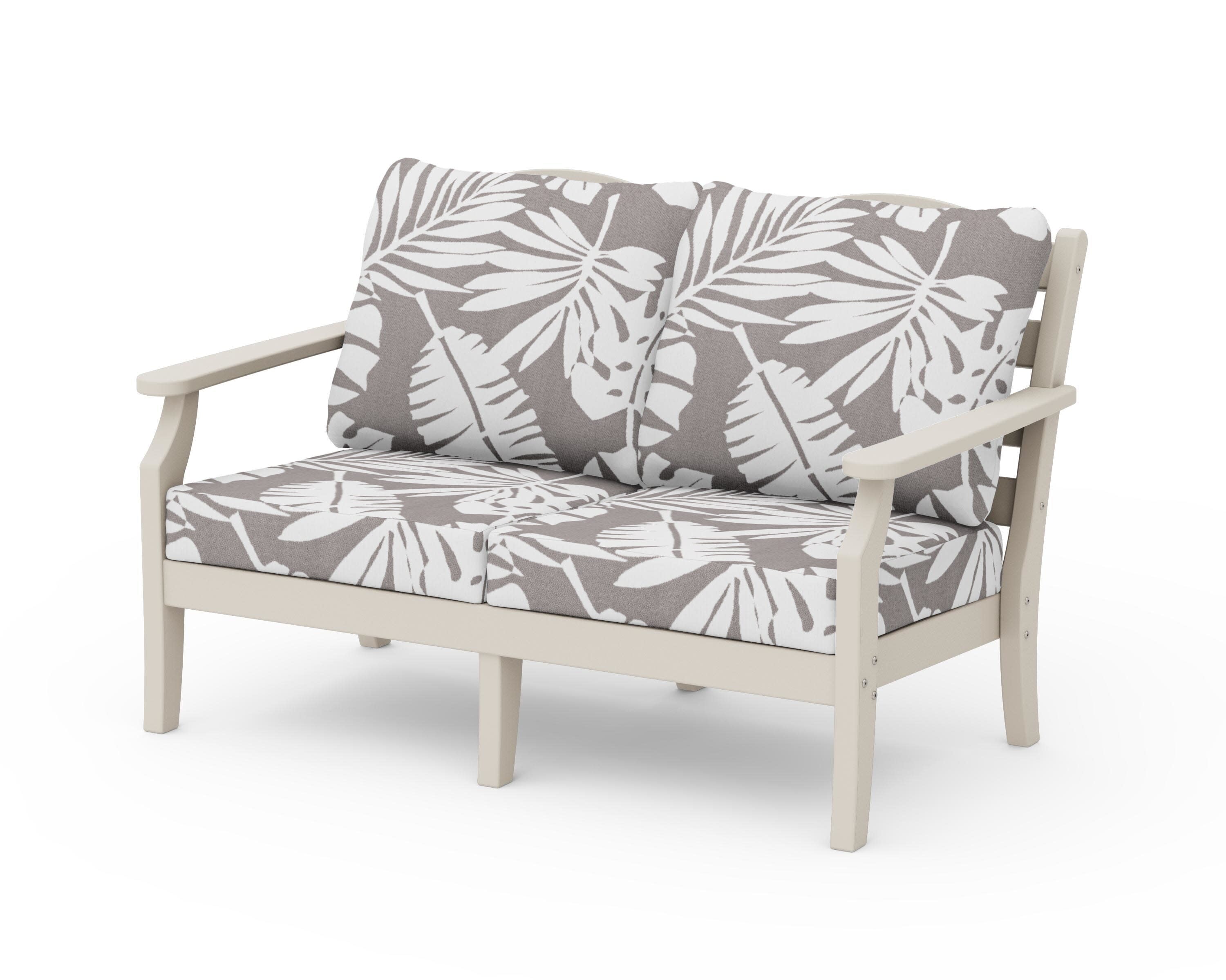 Savannah Deep Seating Loveseat in Sand / Leaf Grey Mist