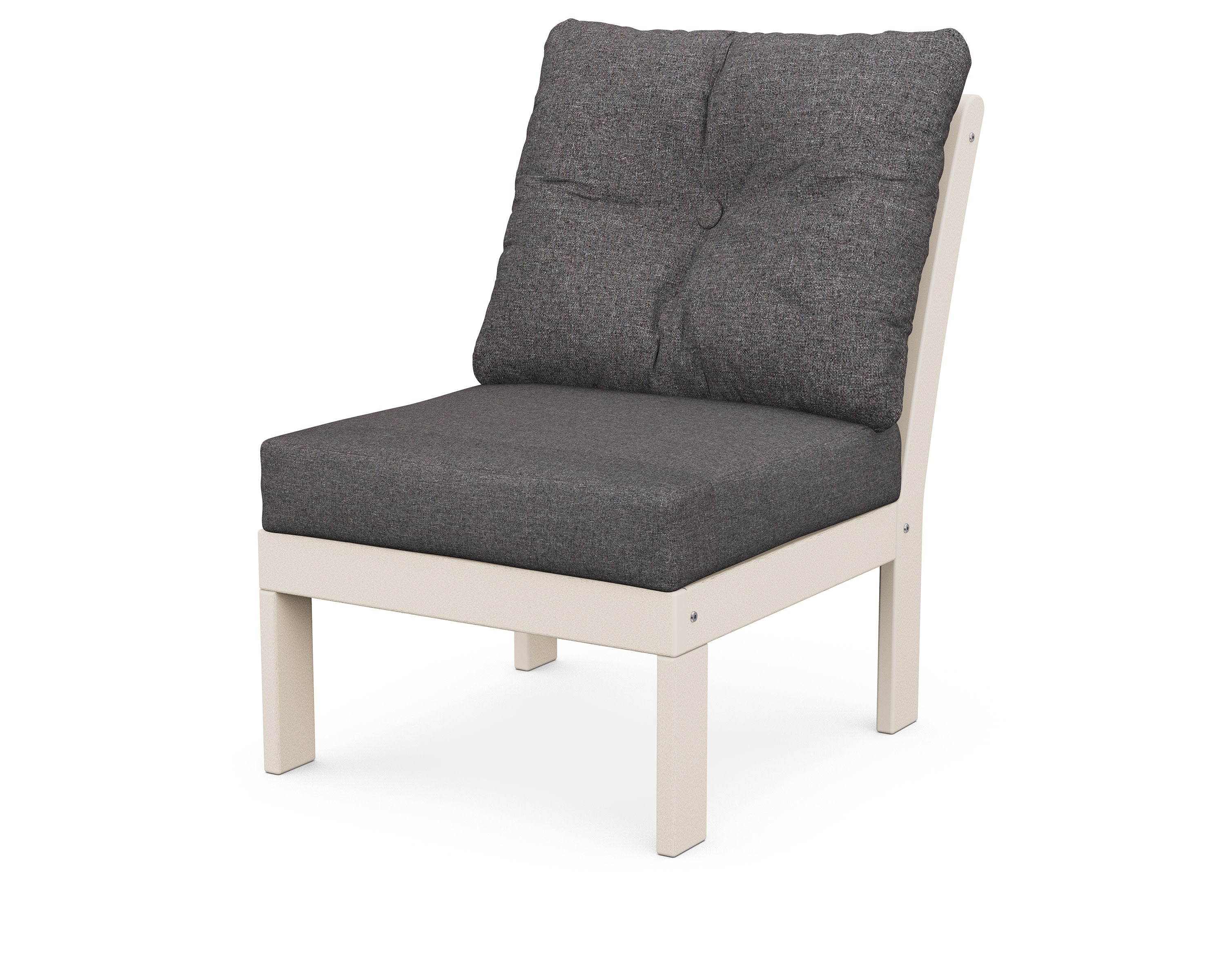 Vineyard Modular Armless Chair in Sand / Ash Charcoal