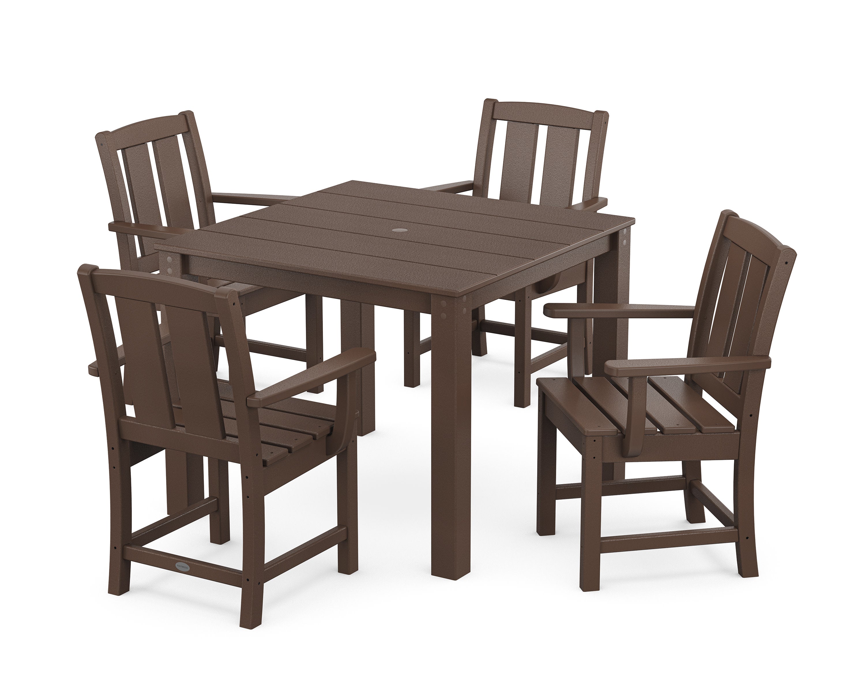 Mission 5-Piece Parsons Dining Set in Mahogany