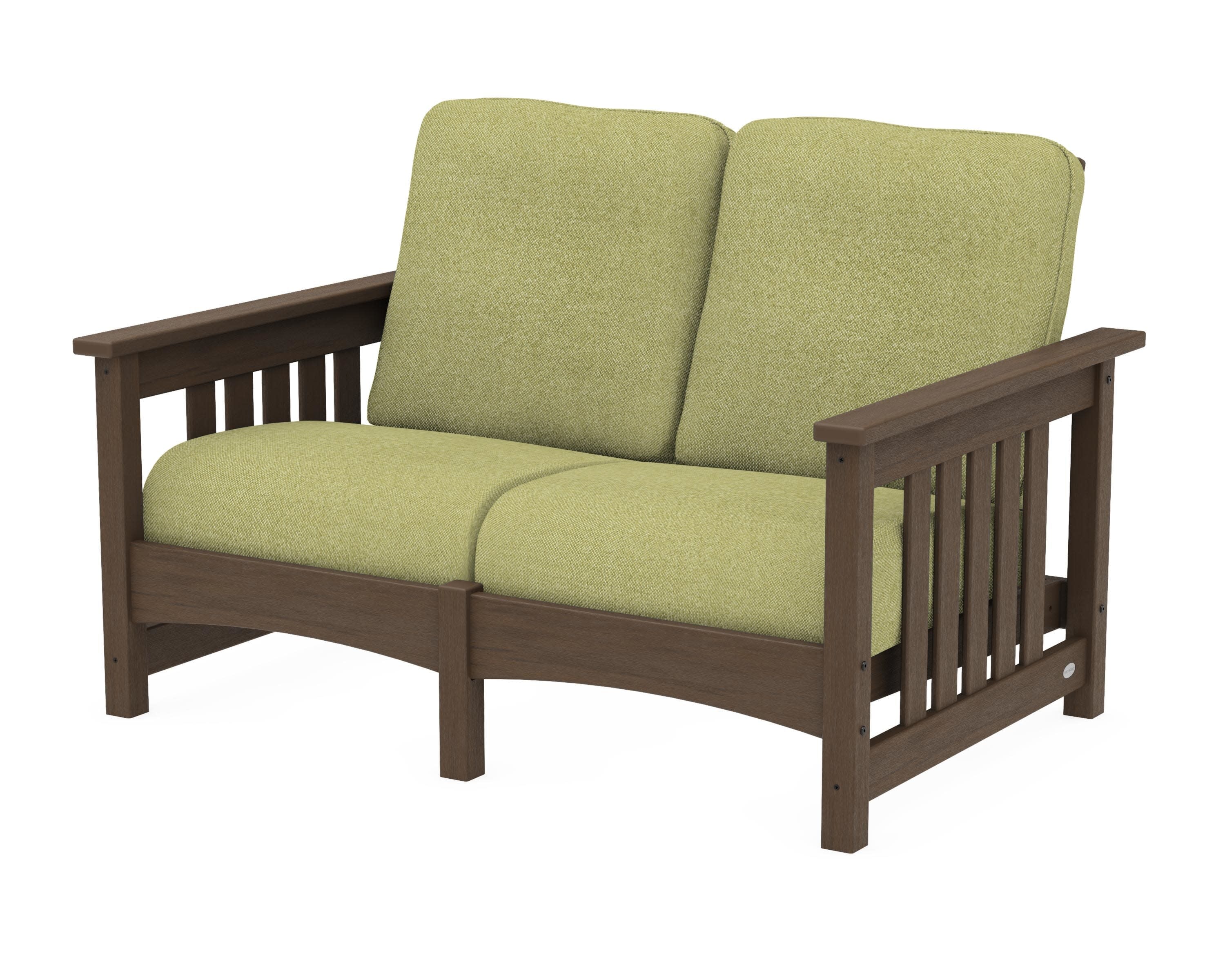 Club Mission Loveseat in Kona / Chartreuse Boucle
