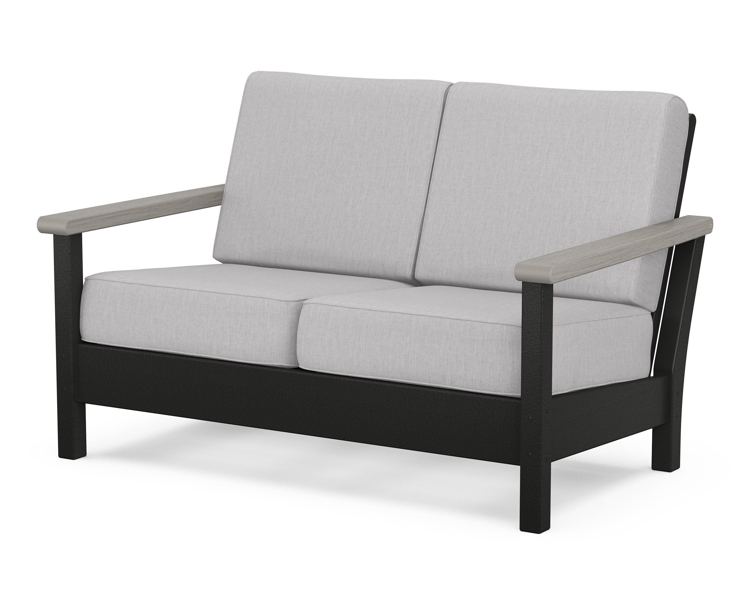 Harbour Deep Seating Loveseat in Black / Driftwood / Granite