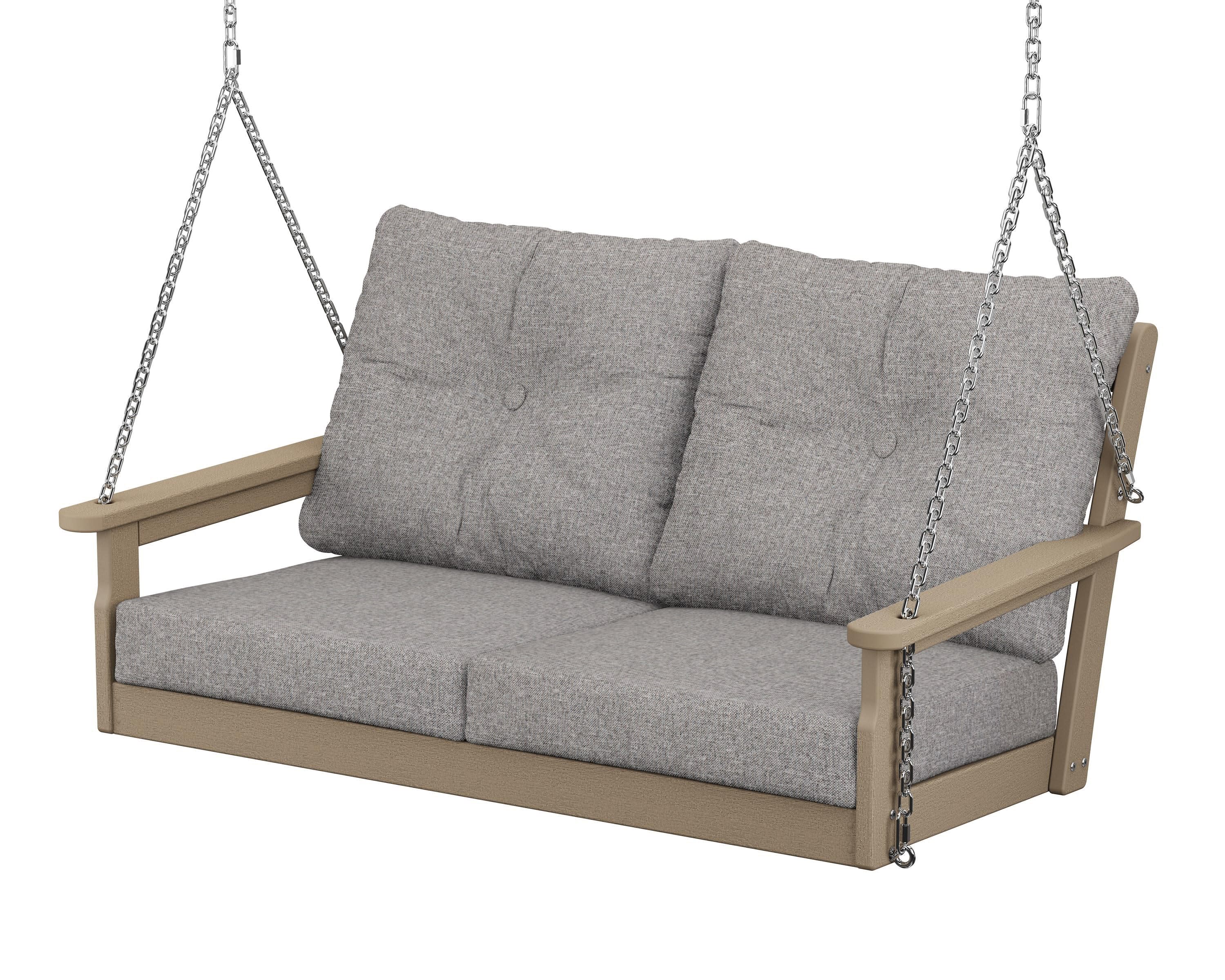 Vineyard Deep Seating Swing in Vintage Sahara / Grey Mist