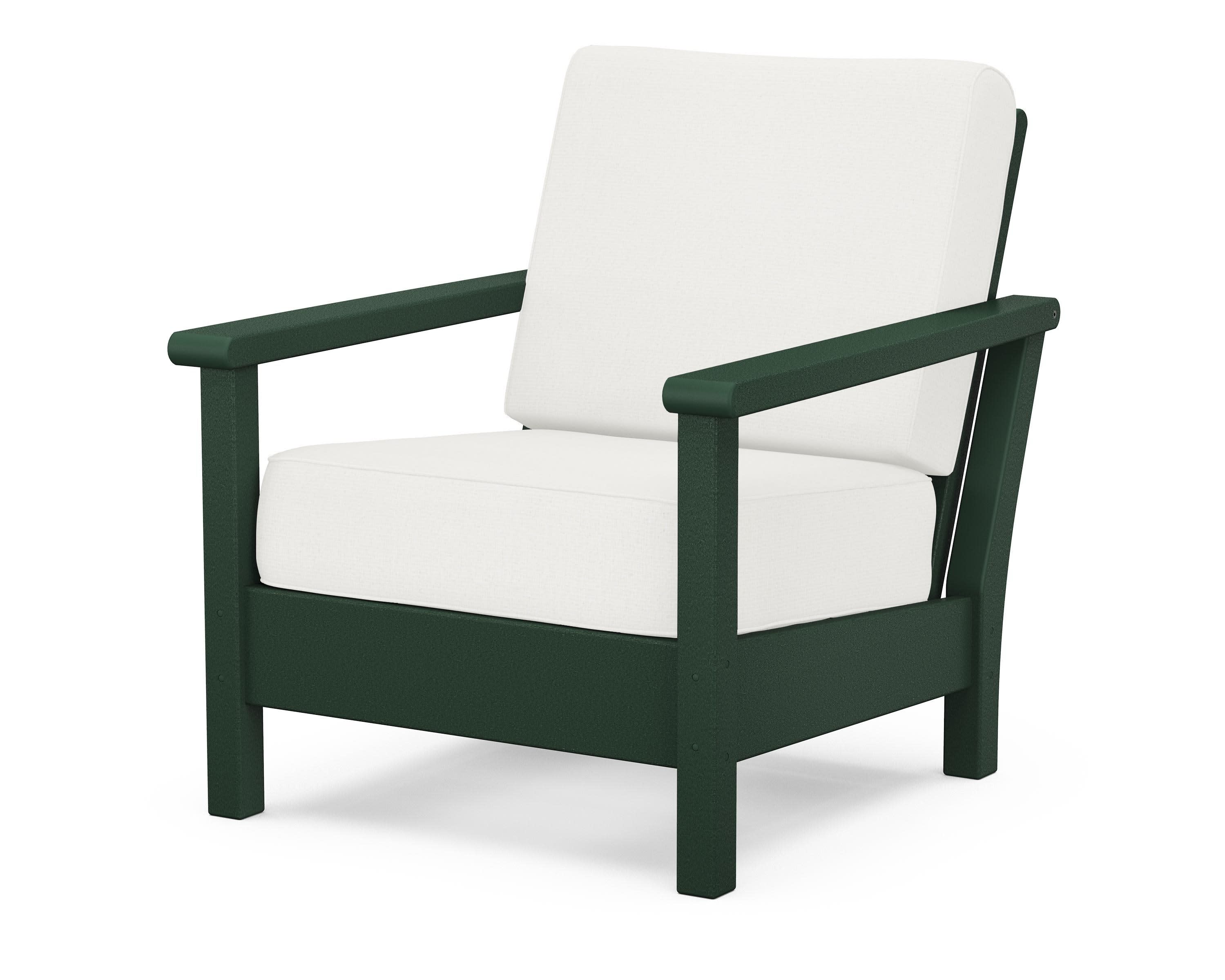 Harbour Deep Seating Chair in Green / Natural Linen